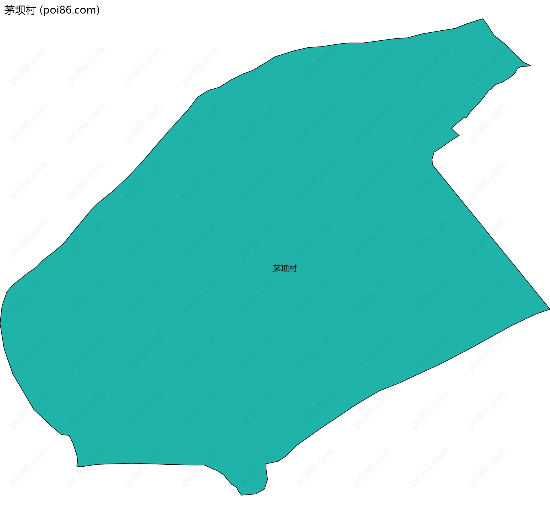 茅坝村边界地图