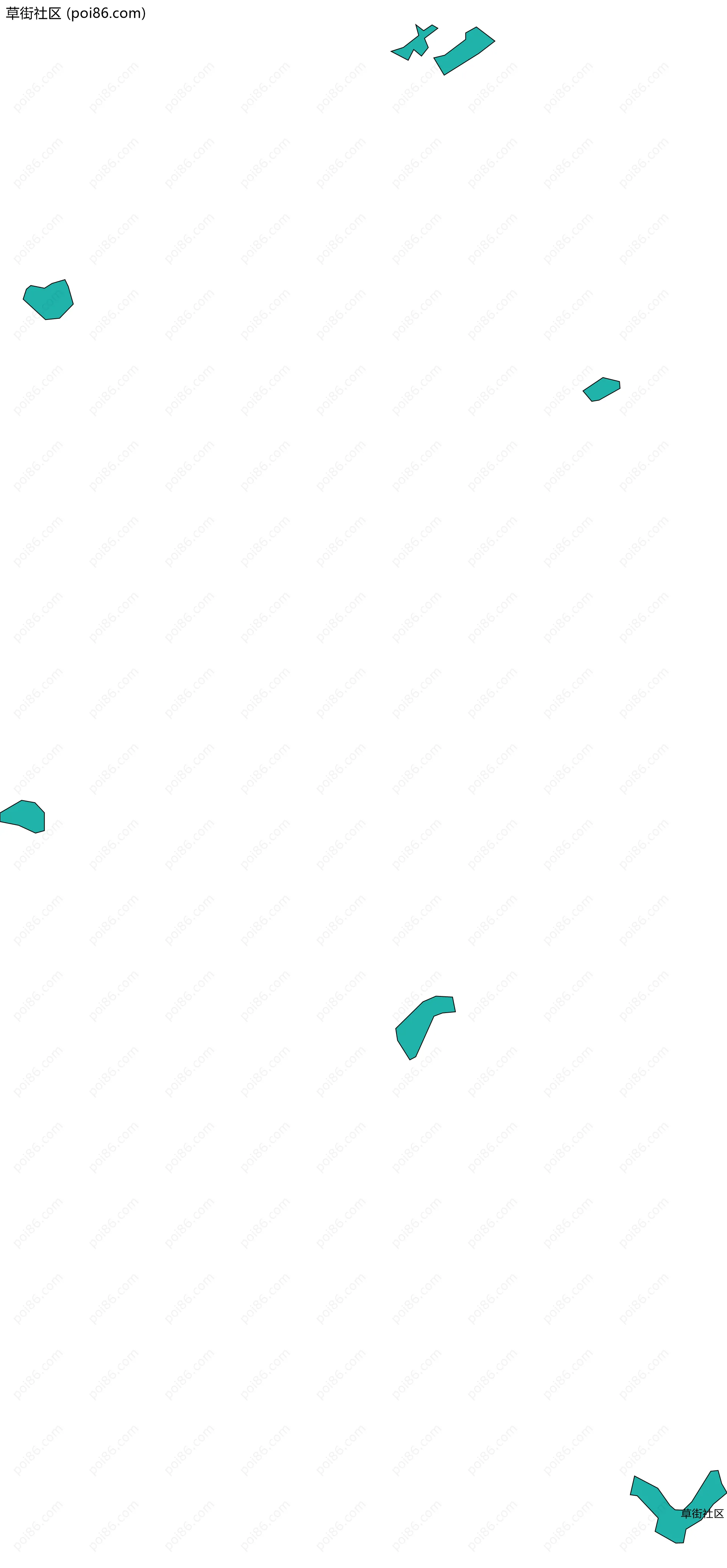 草街社区边界地图