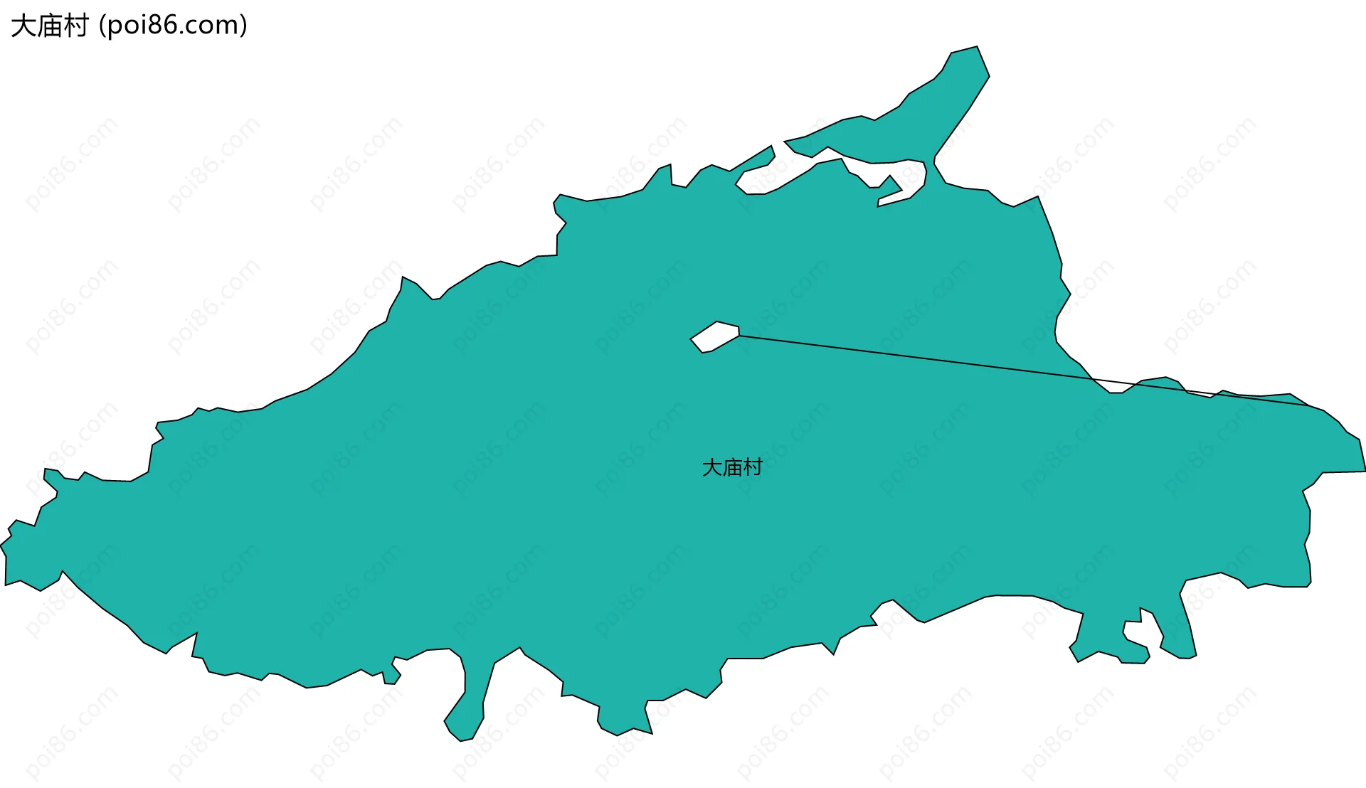 大庙村边界地图