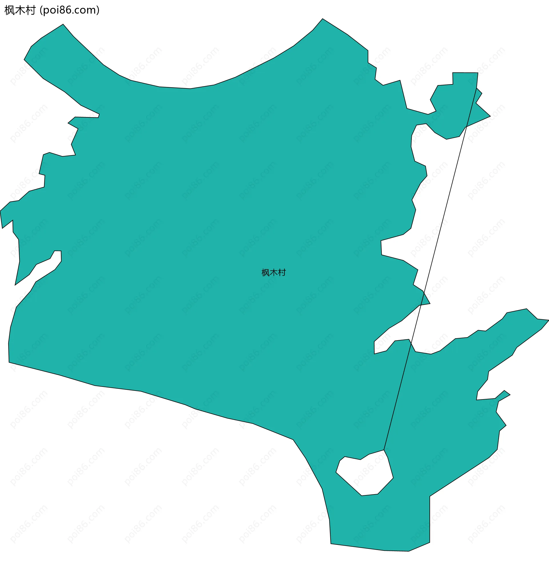 枫木村边界地图