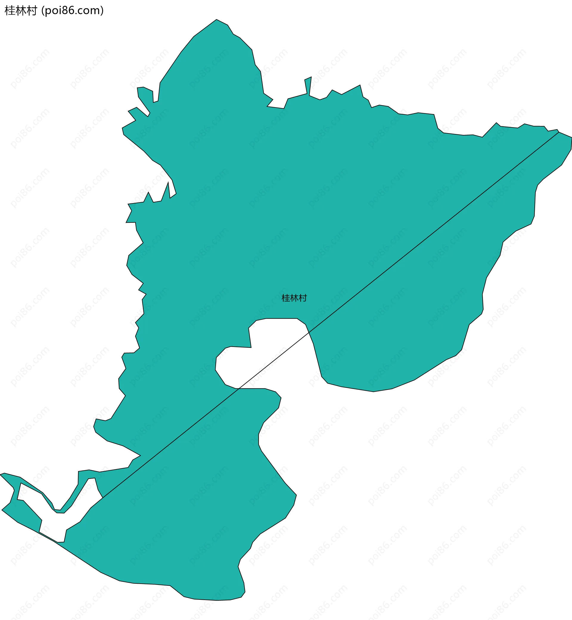 桂林村边界地图