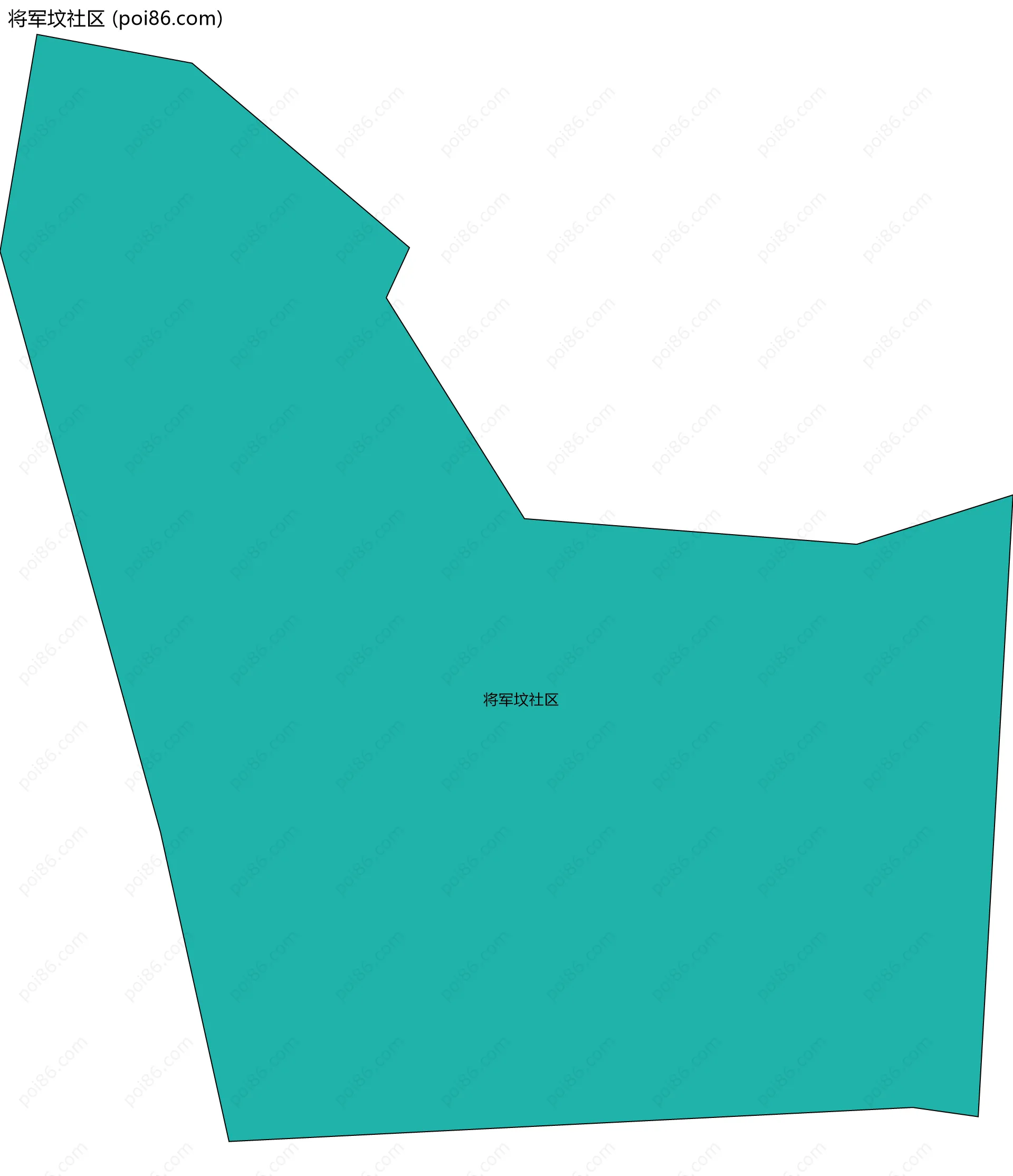 将军坟社区边界地图