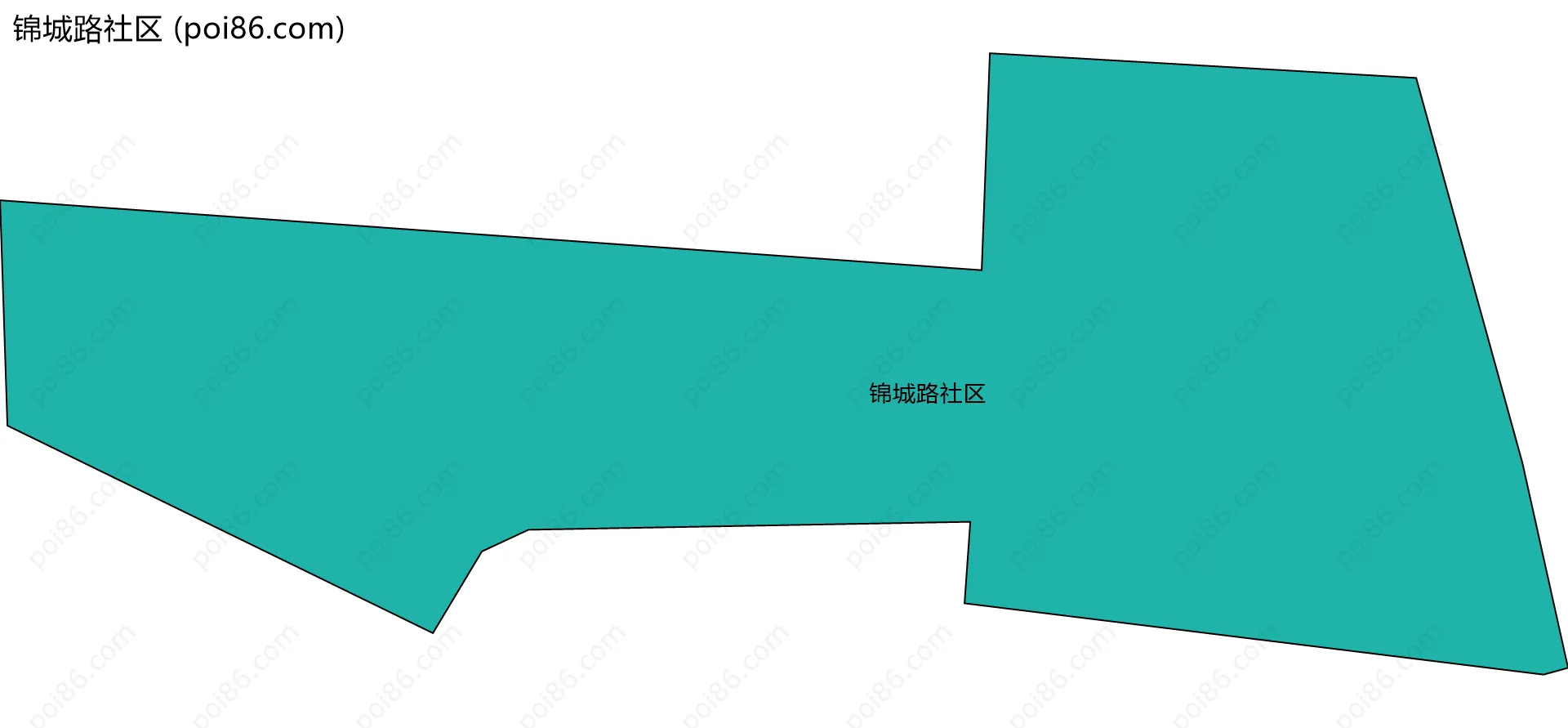 锦城路社区边界地图