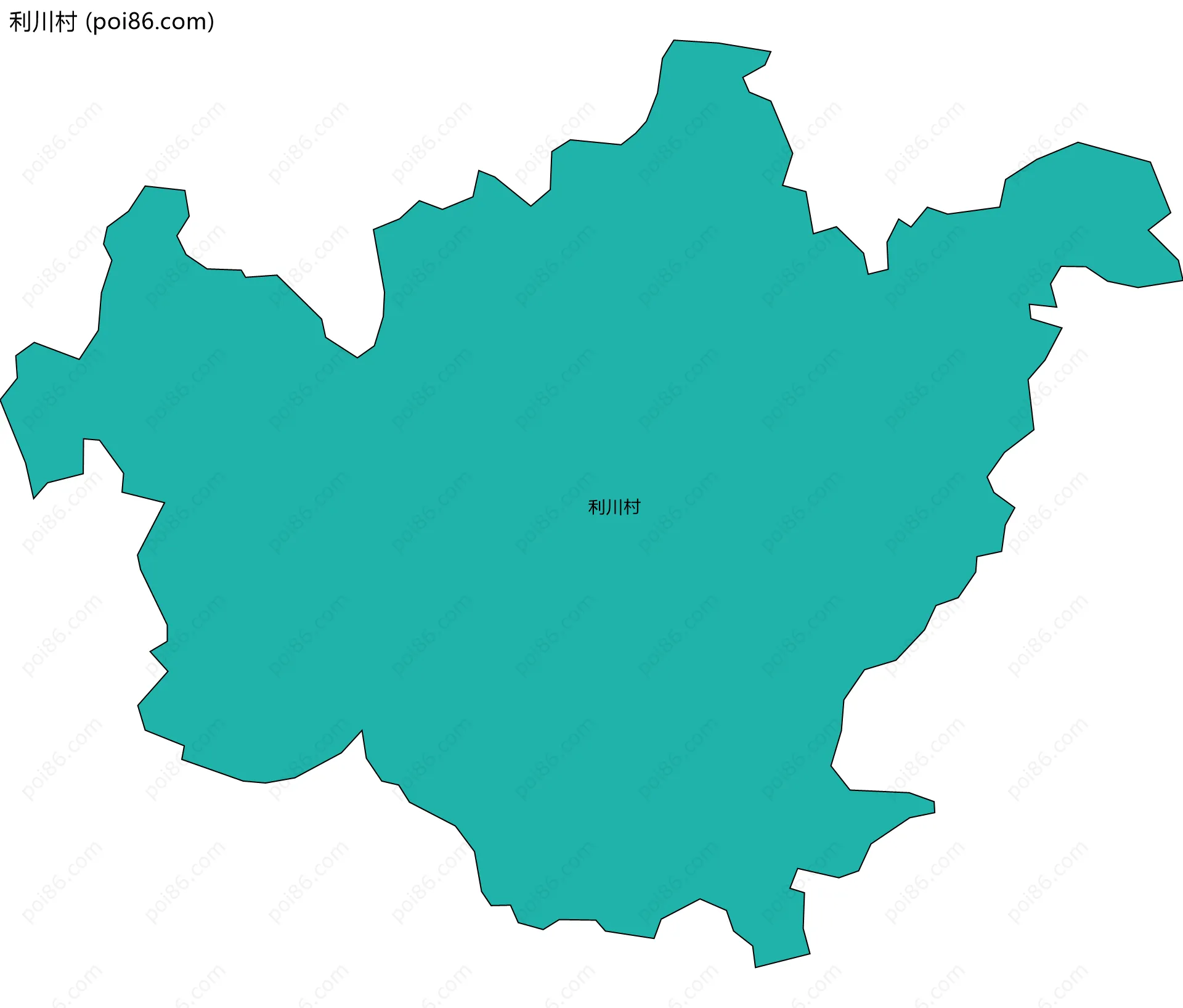 利川村边界地图