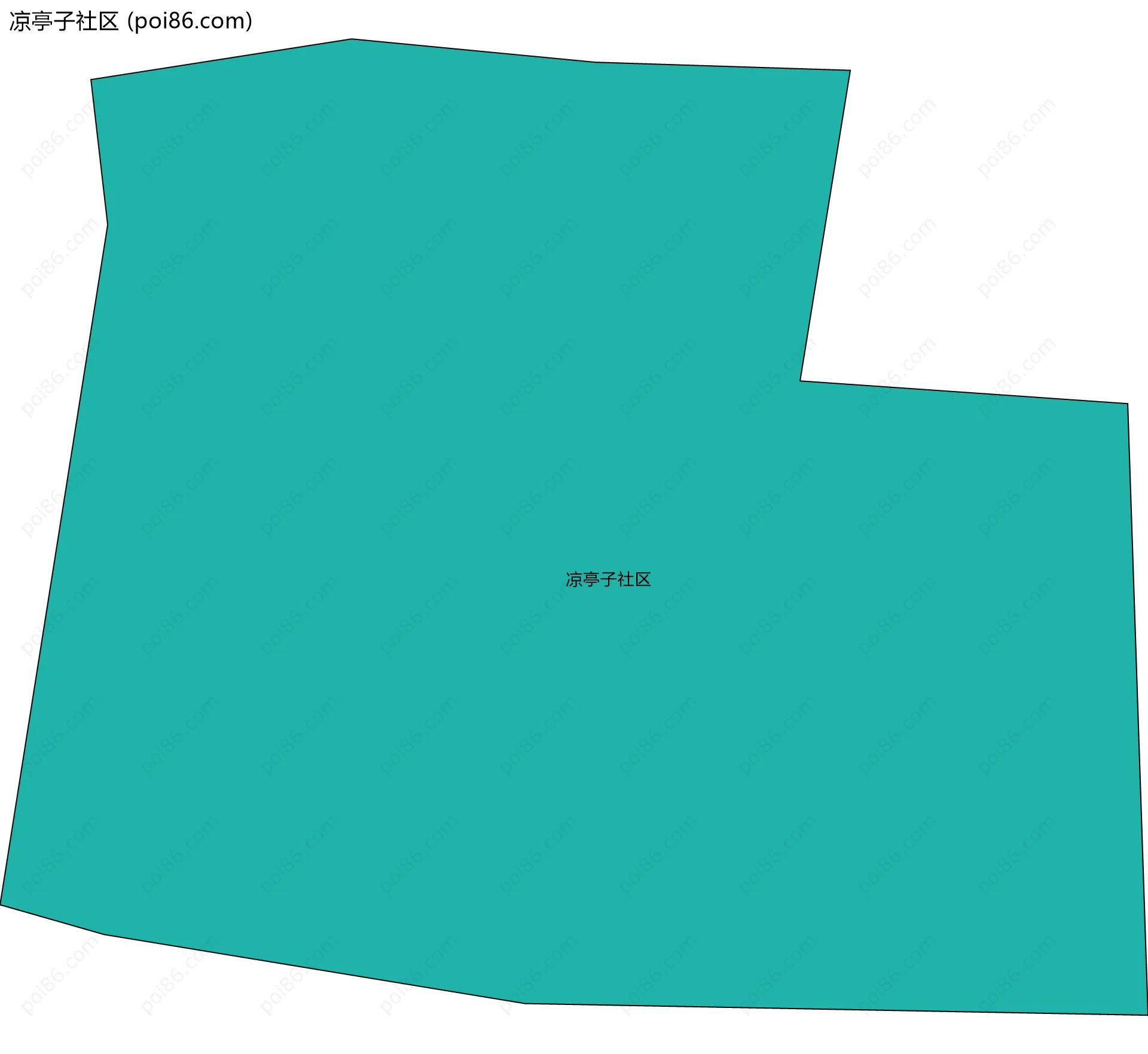 凉亭子社区边界地图