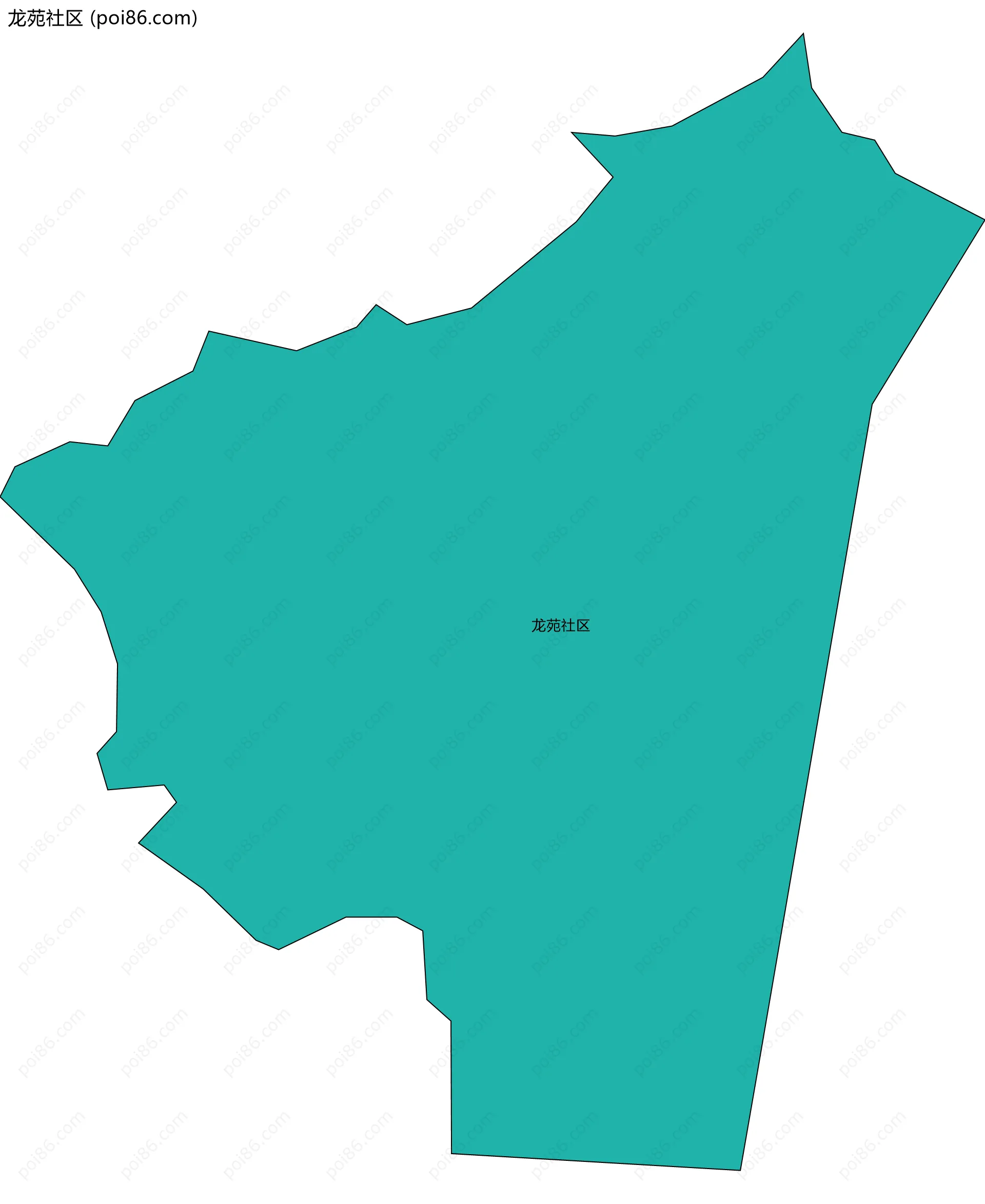 龙苑社区边界地图