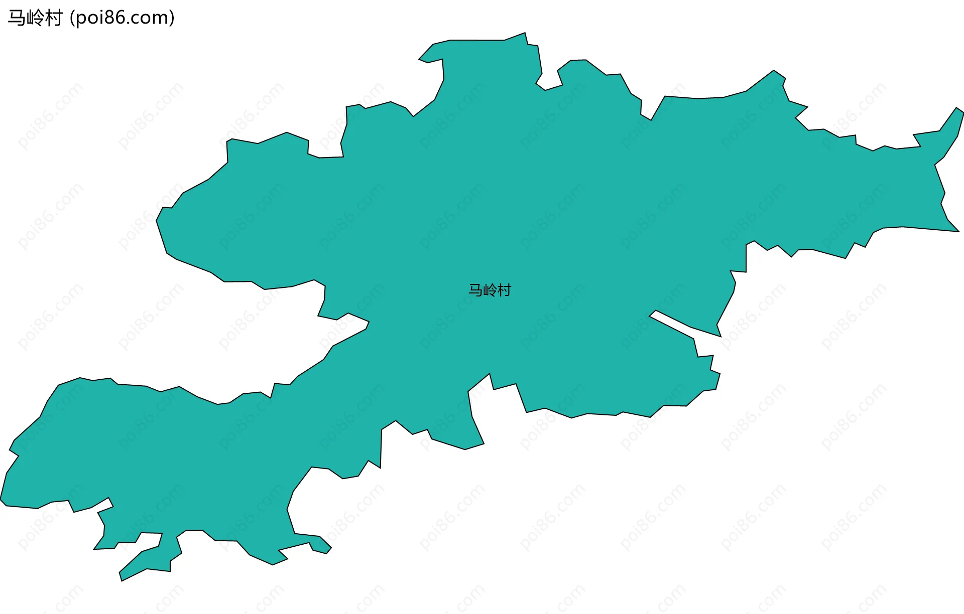 马岭村边界地图