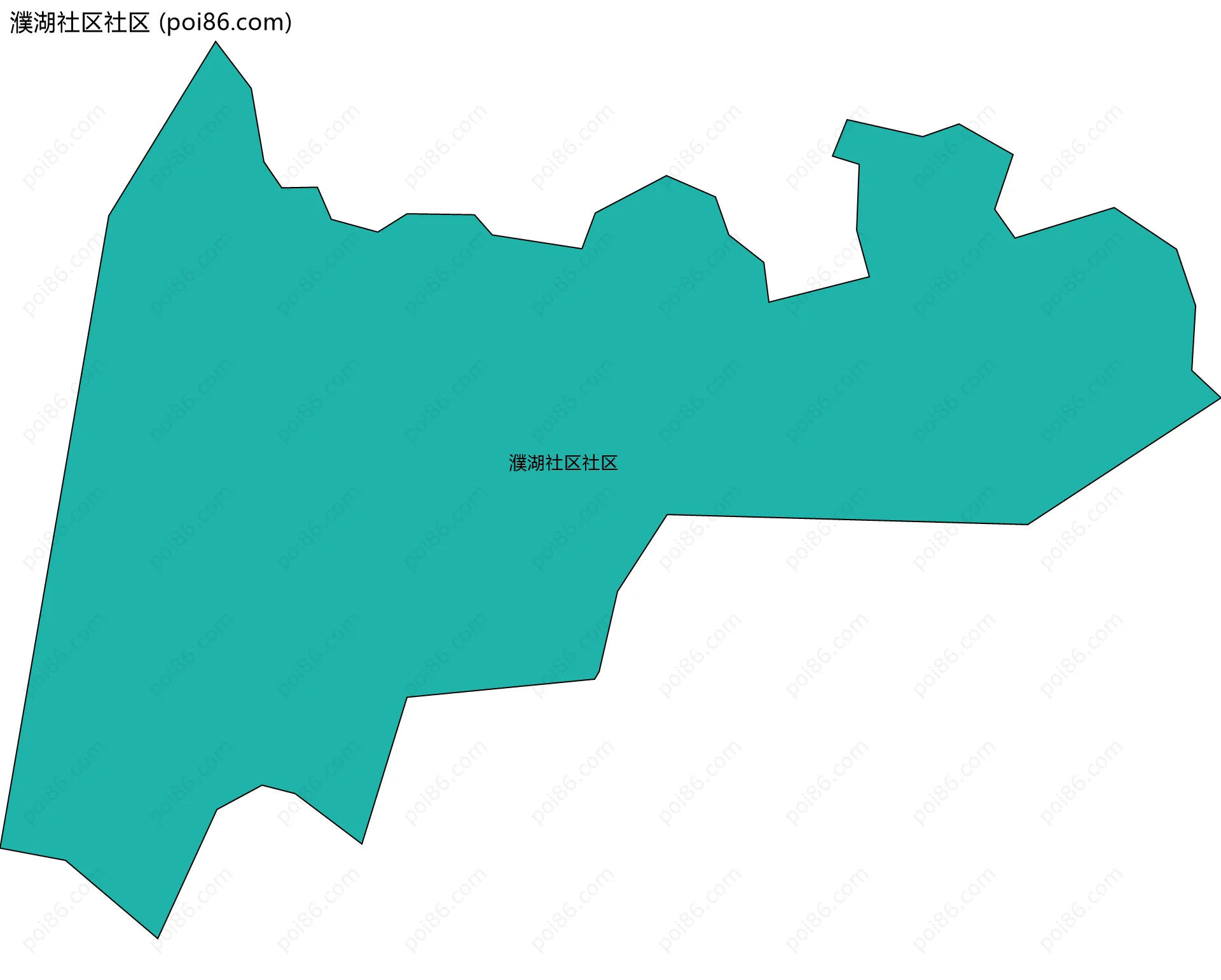 濮湖社区社区边界地图