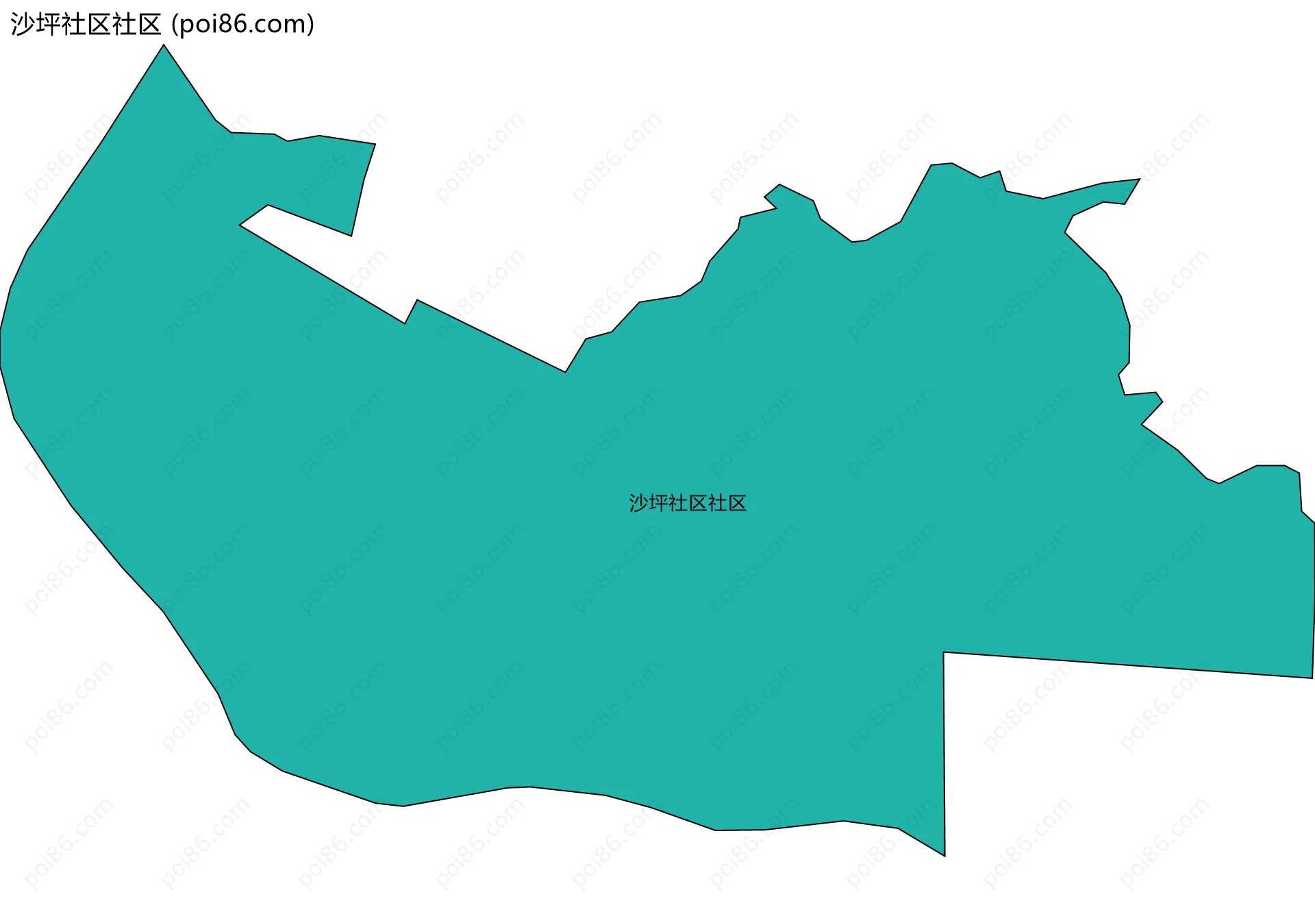 沙坪社区社区边界地图