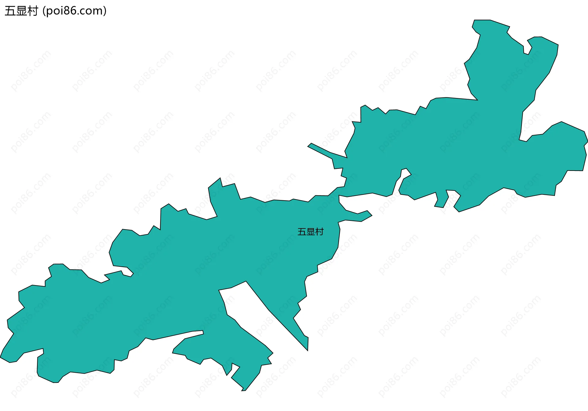 五显村边界地图