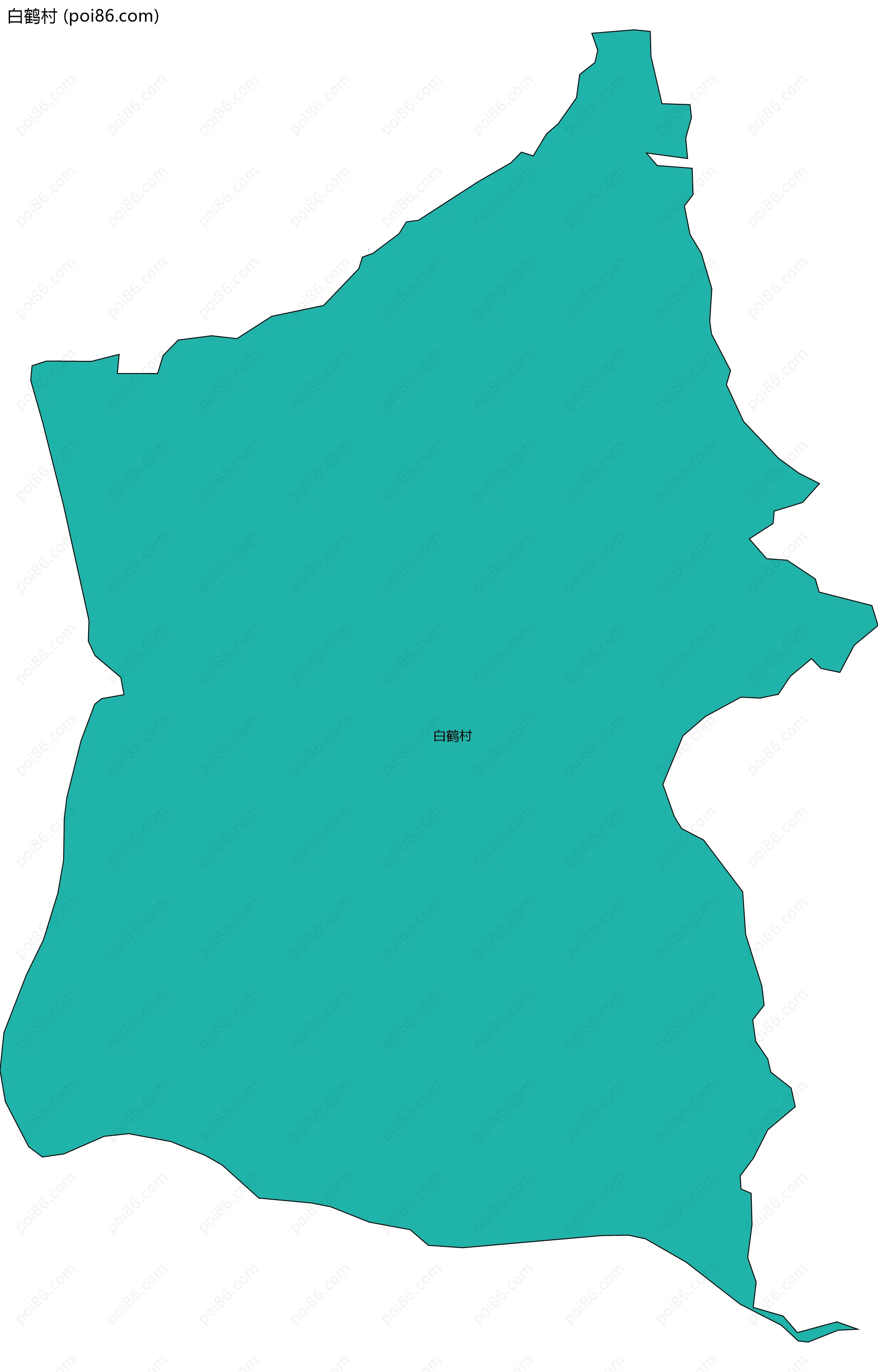 白鹤村边界地图