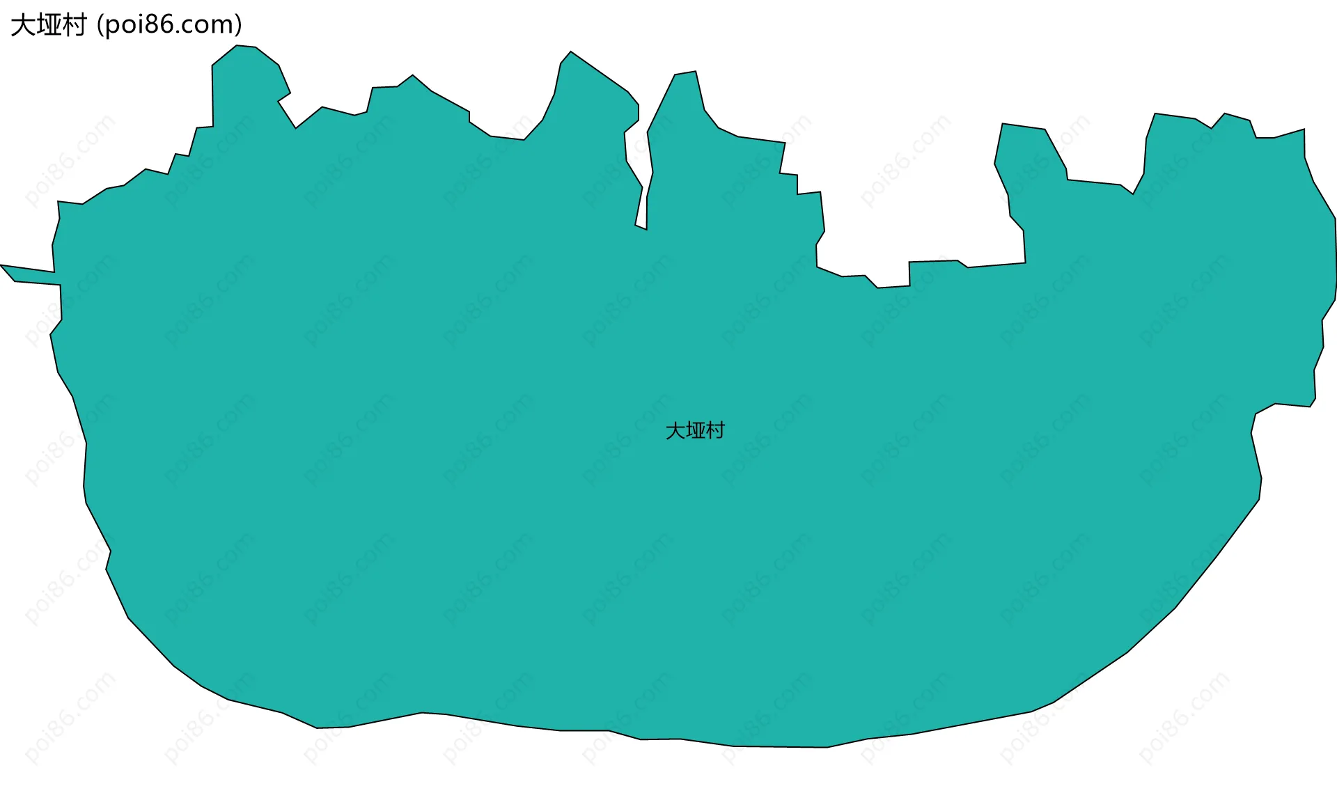 大垭村边界地图