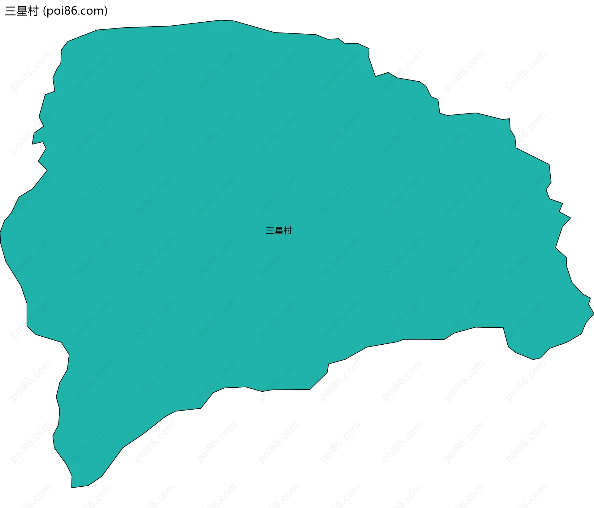 三星村边界地图