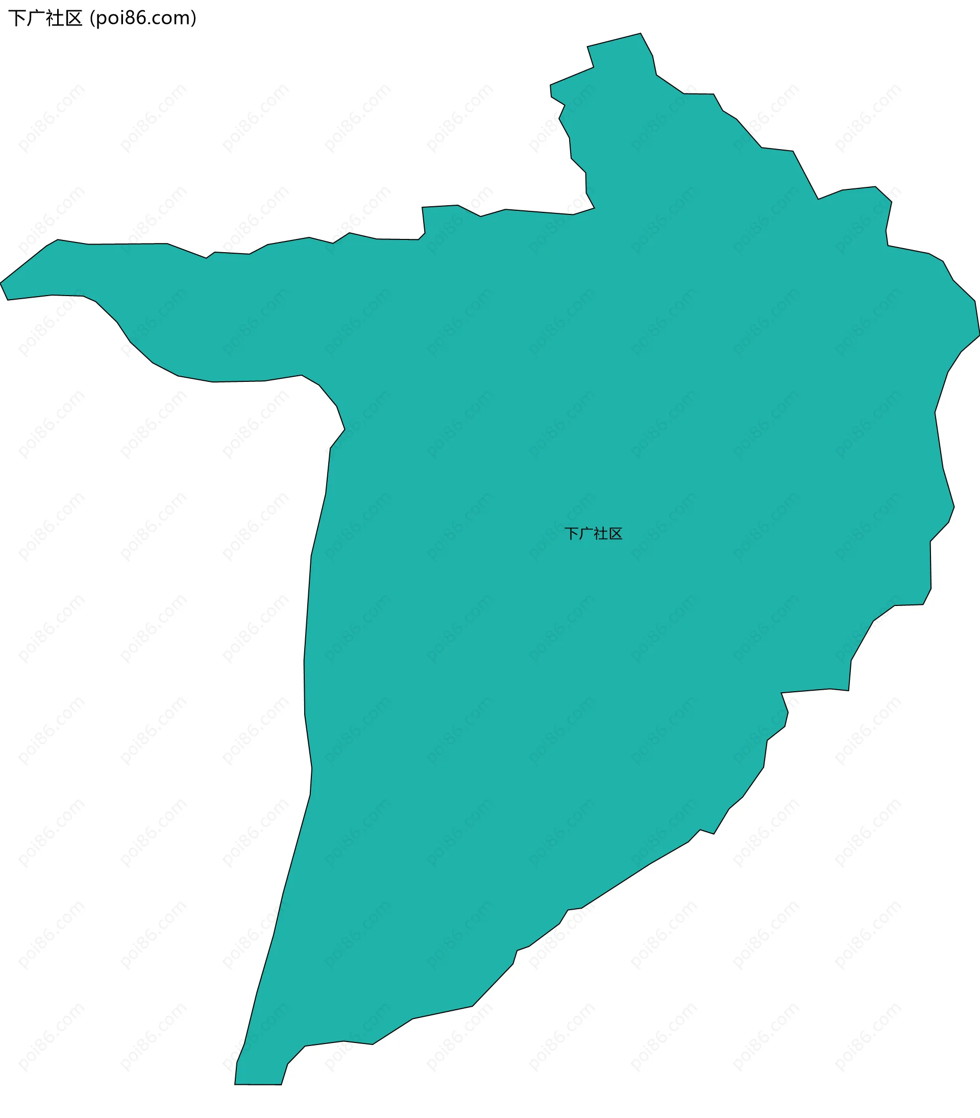 下广社区边界地图