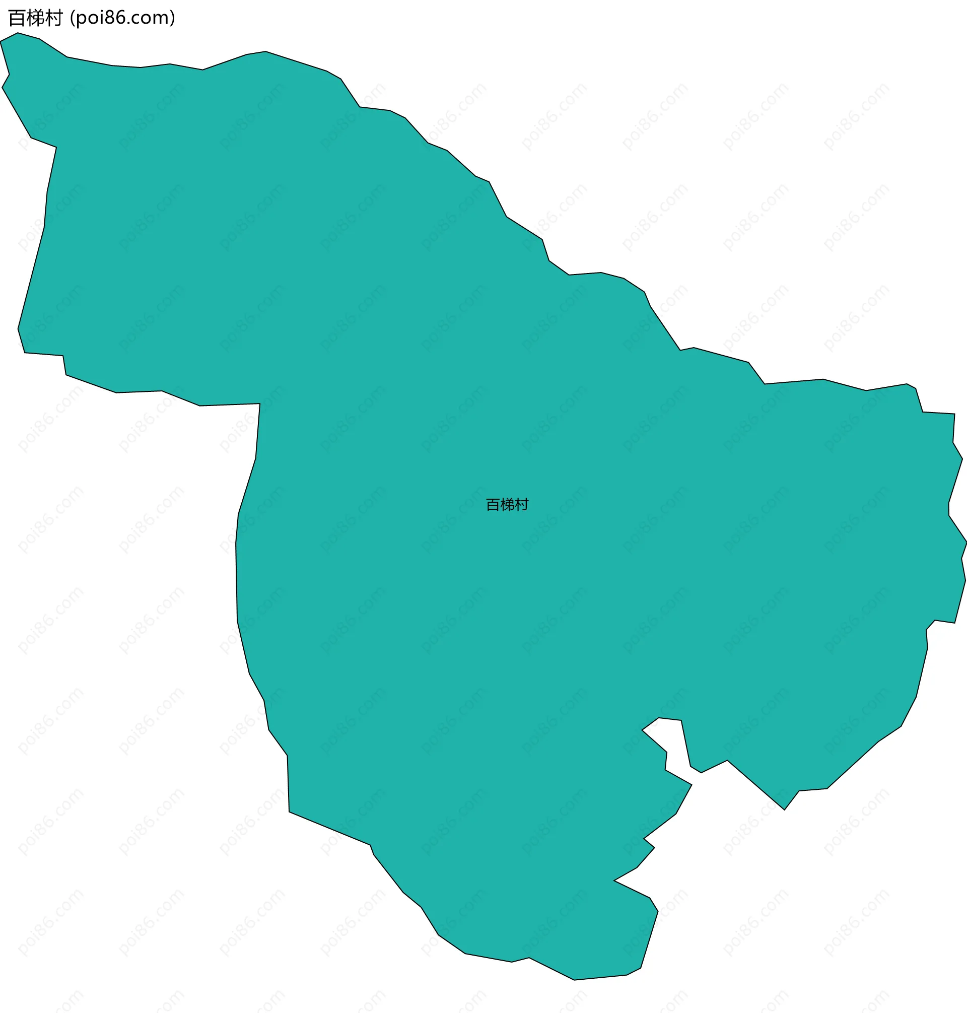百梯村边界地图