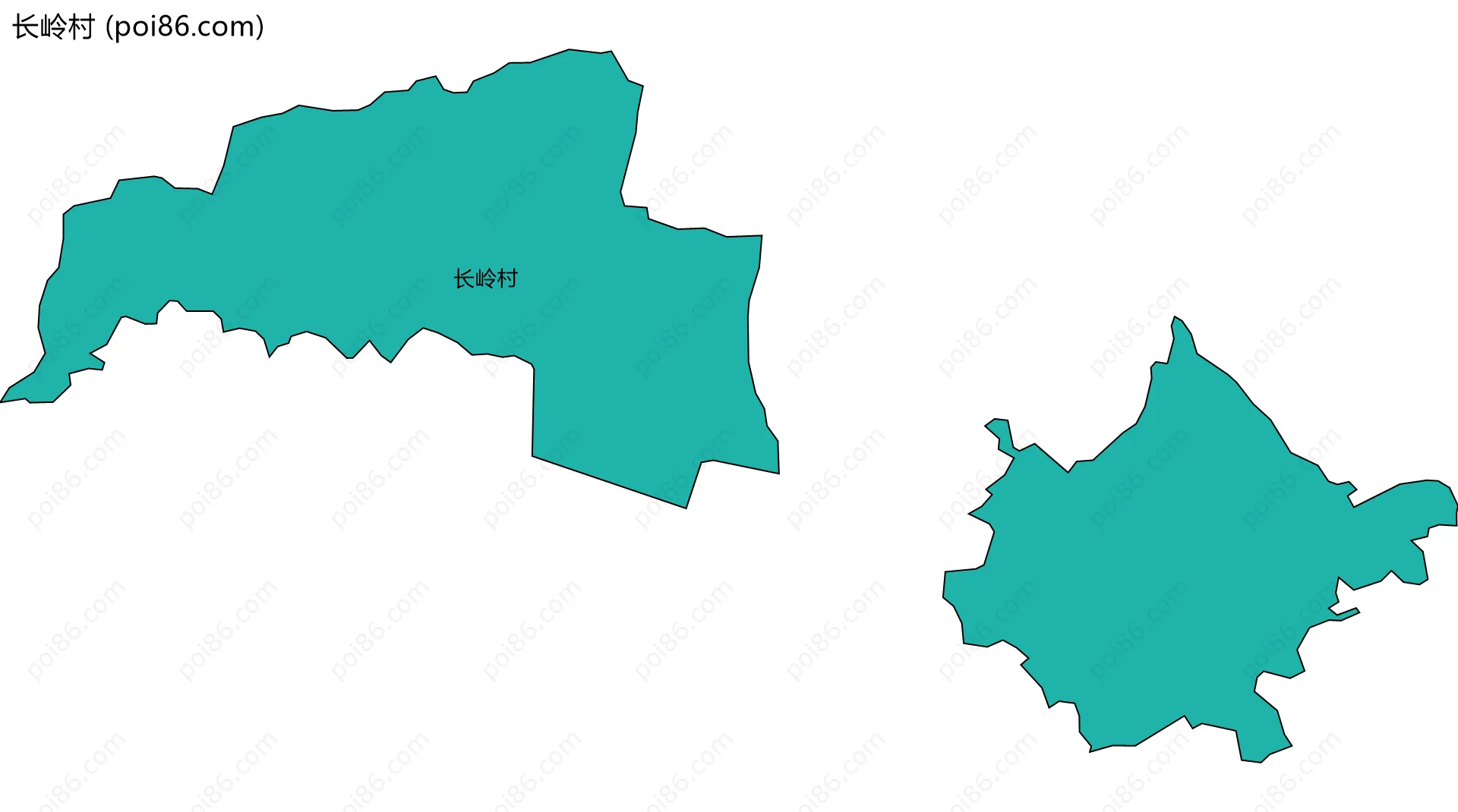 长岭村边界地图