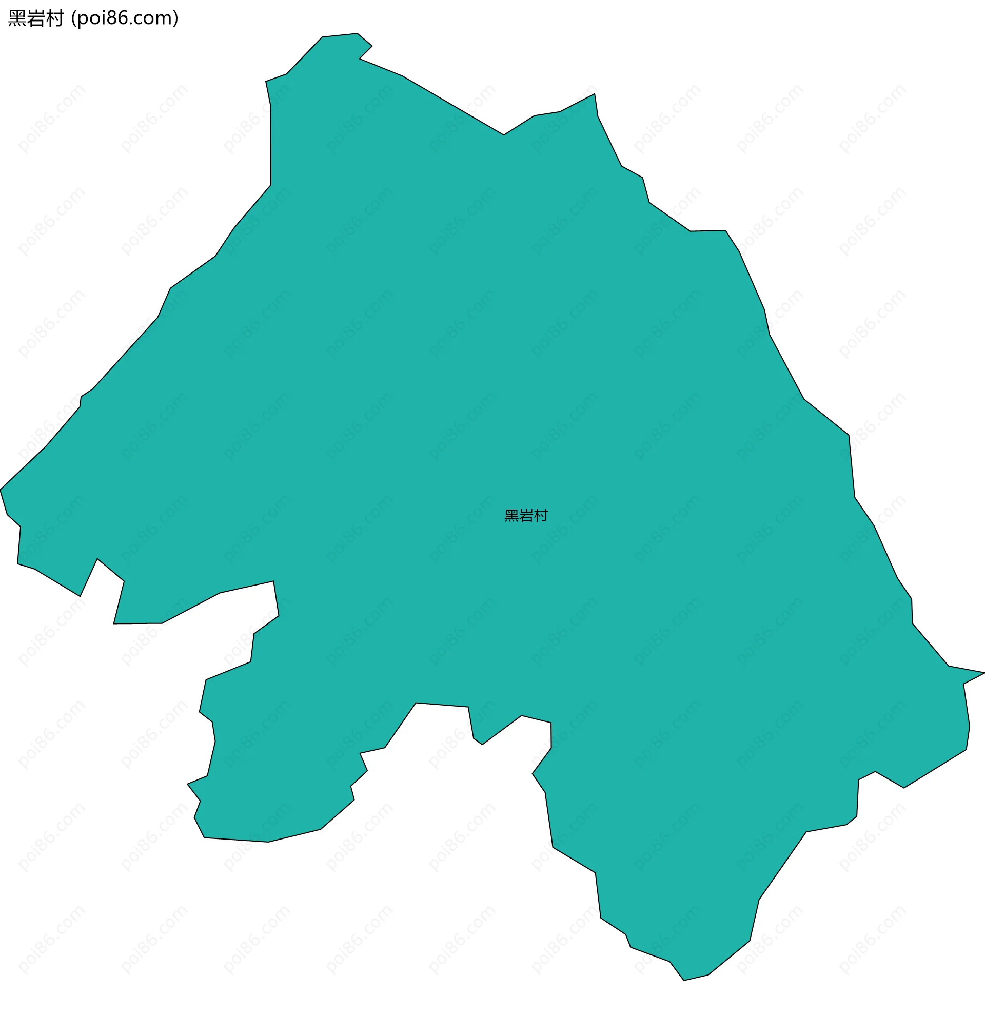 黑岩村边界地图