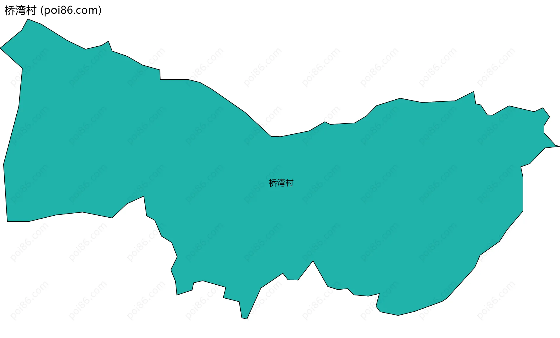 桥湾村边界地图
