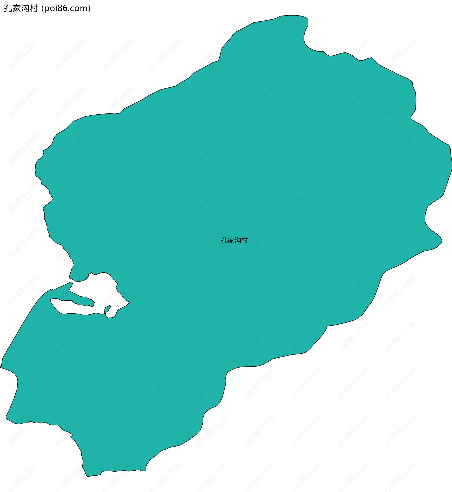 孔家沟村边界地图