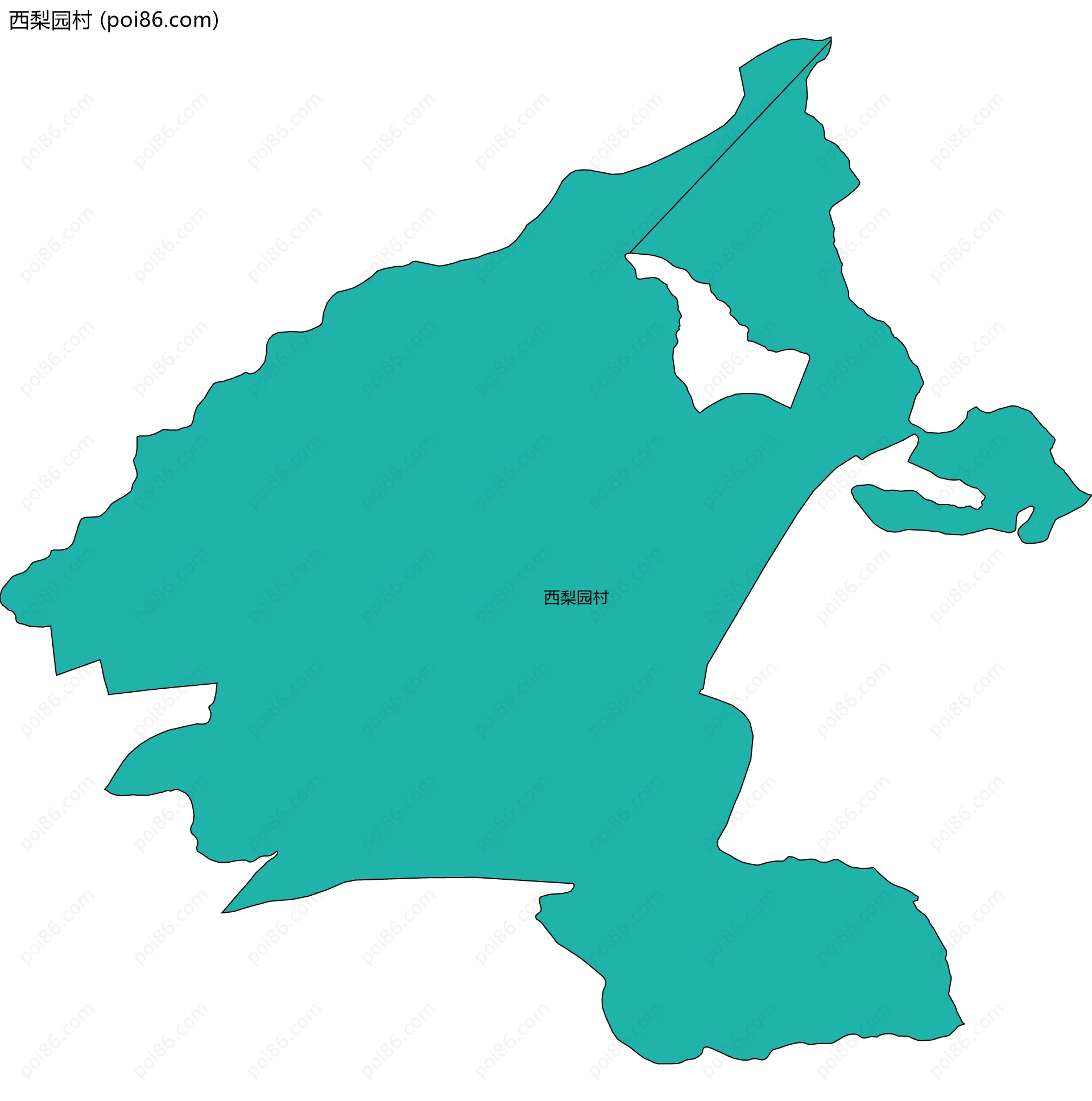 西梨园村边界地图