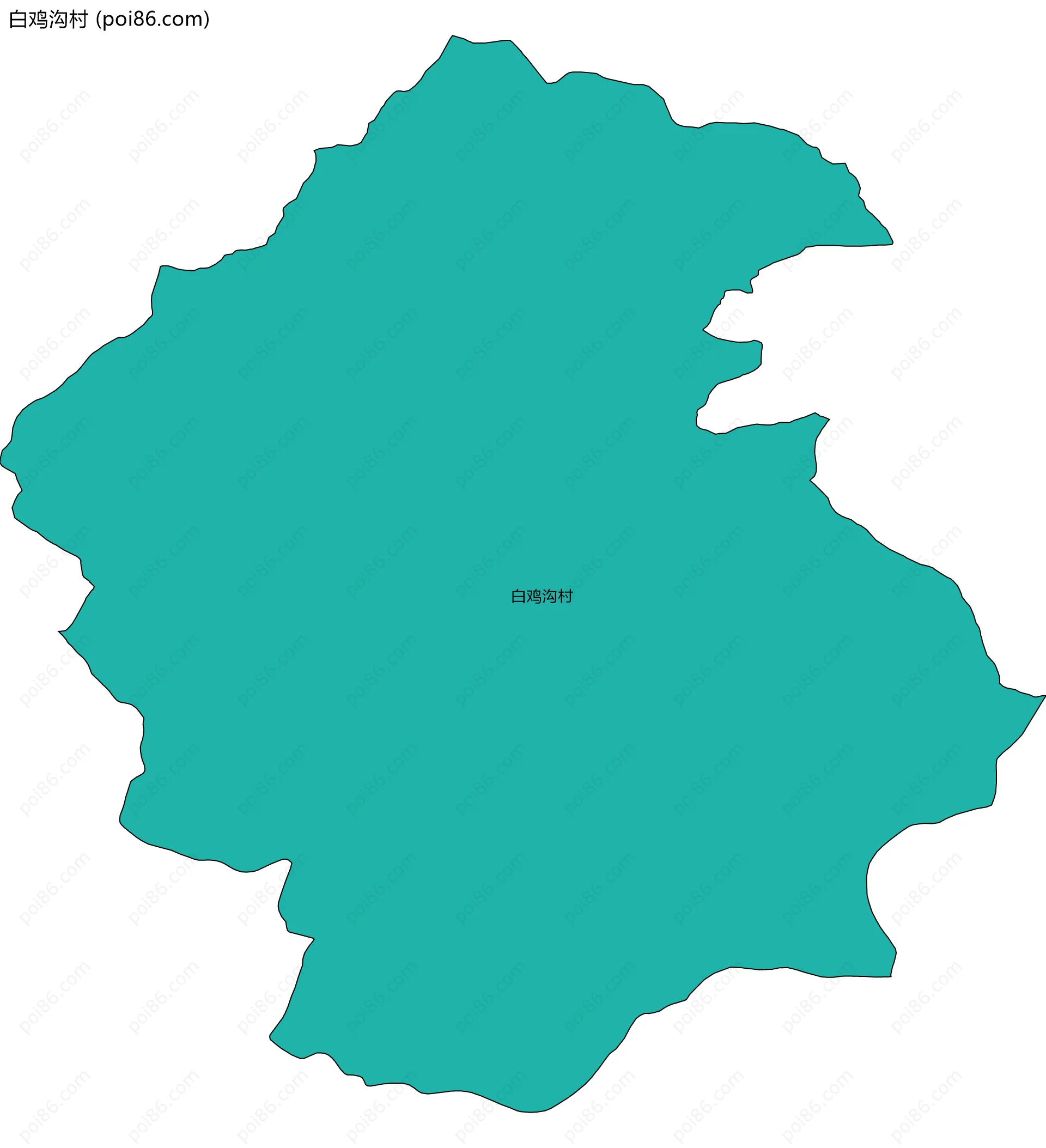 白鸡沟村边界地图
