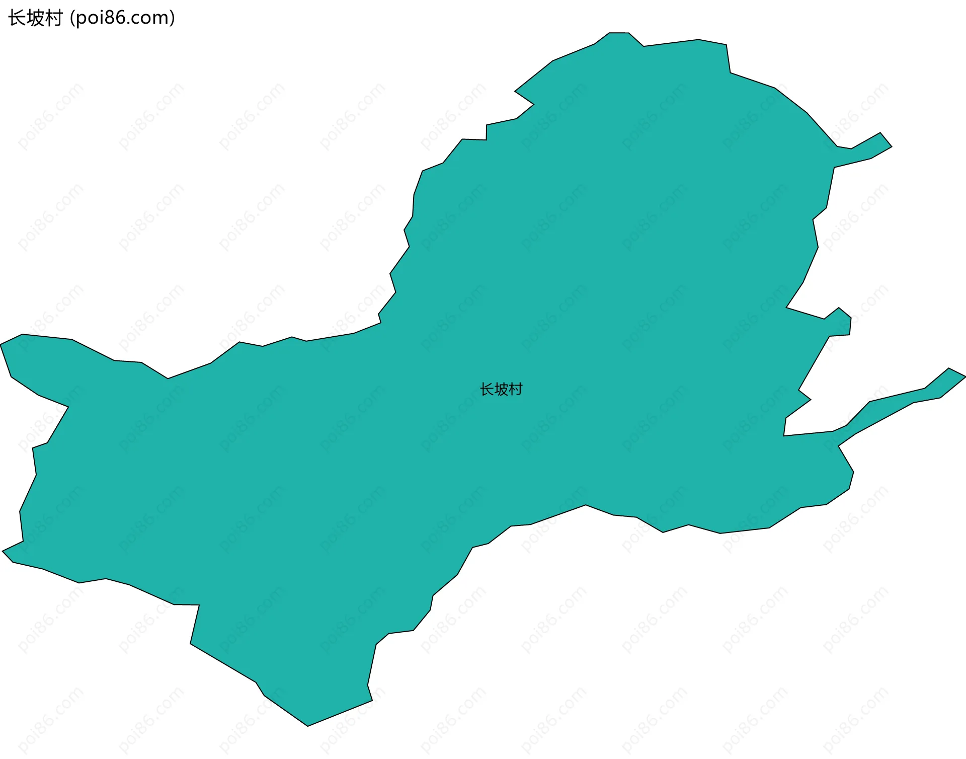 长坡村边界地图
