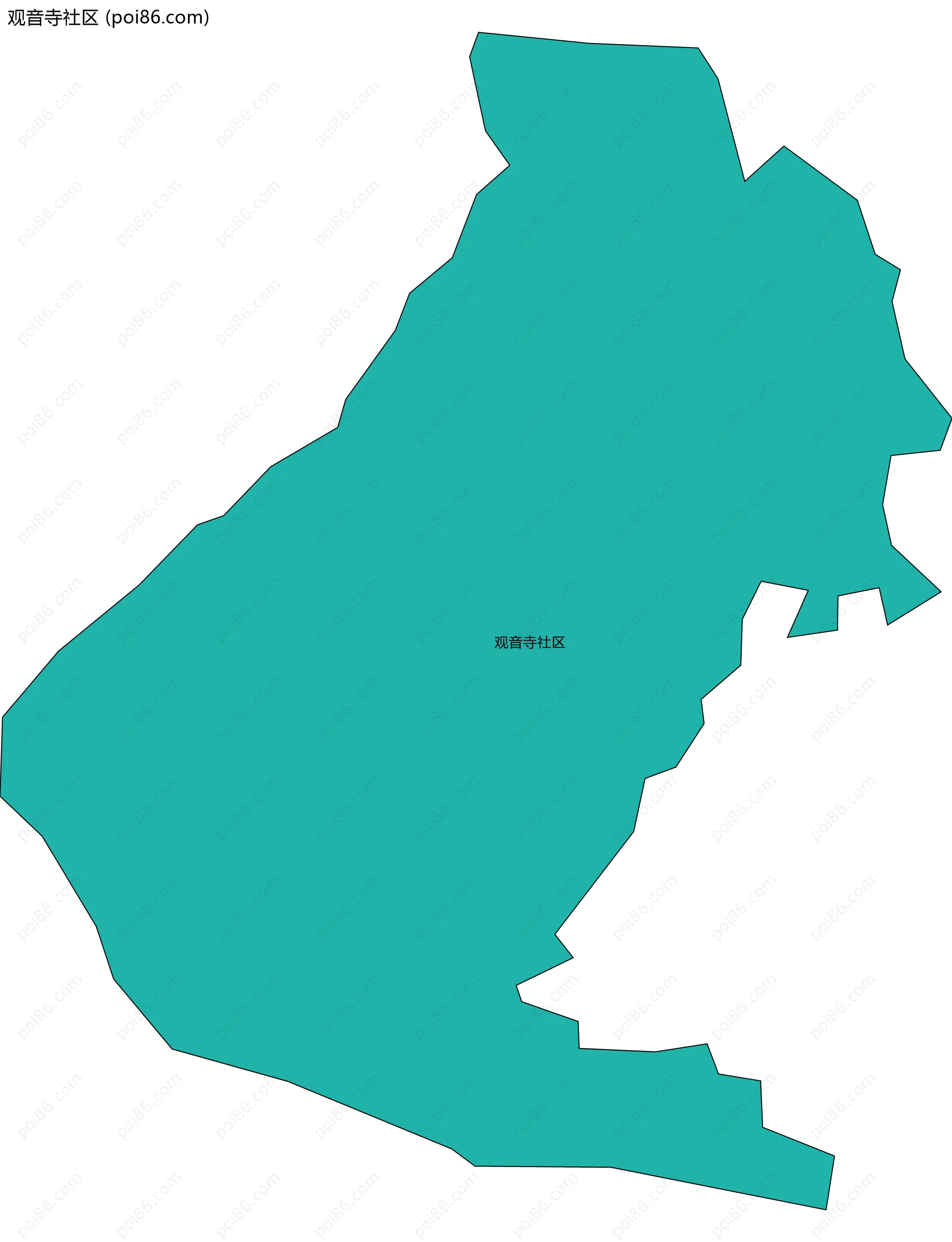 观音寺社区边界地图