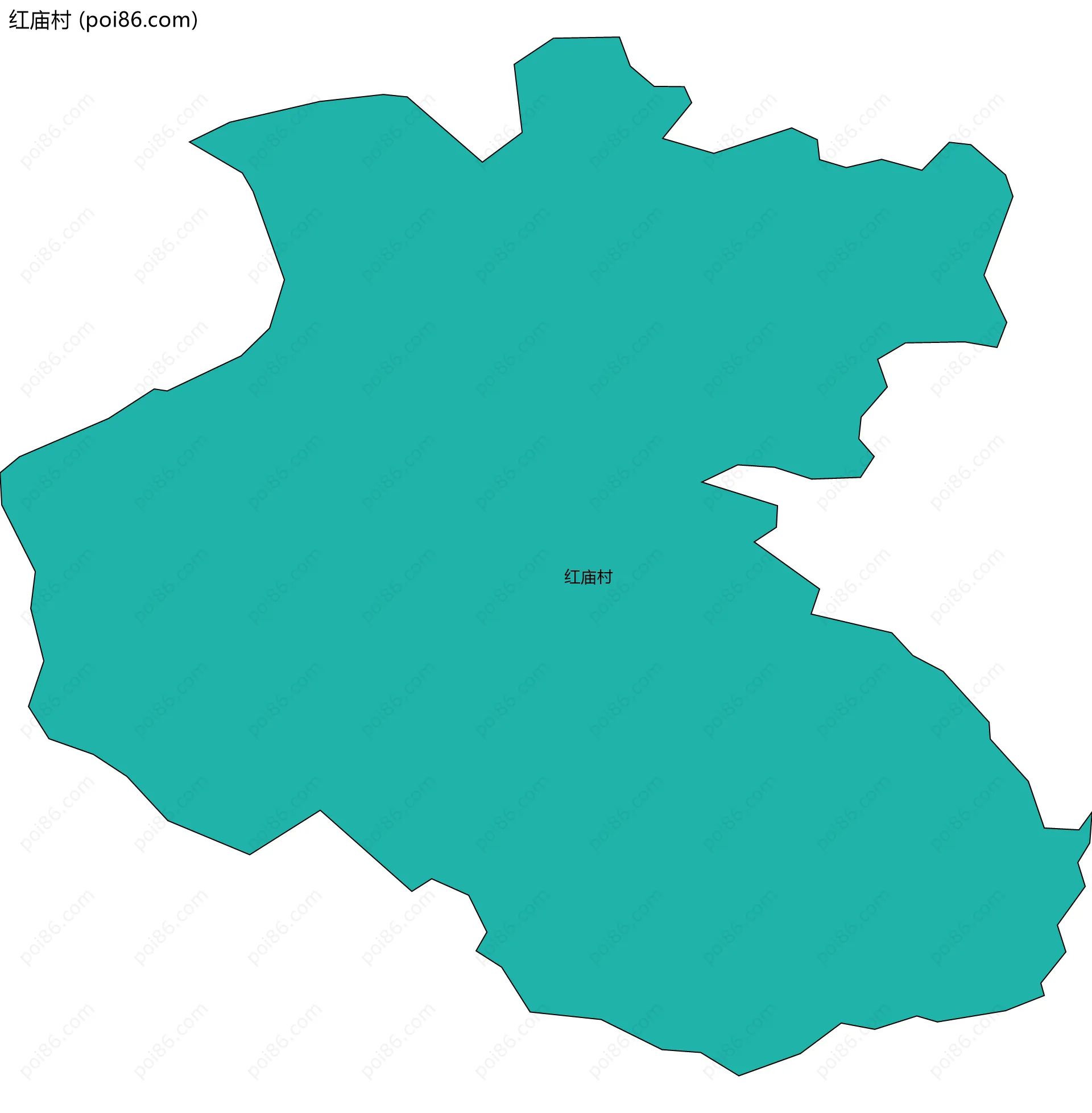 红庙村边界地图