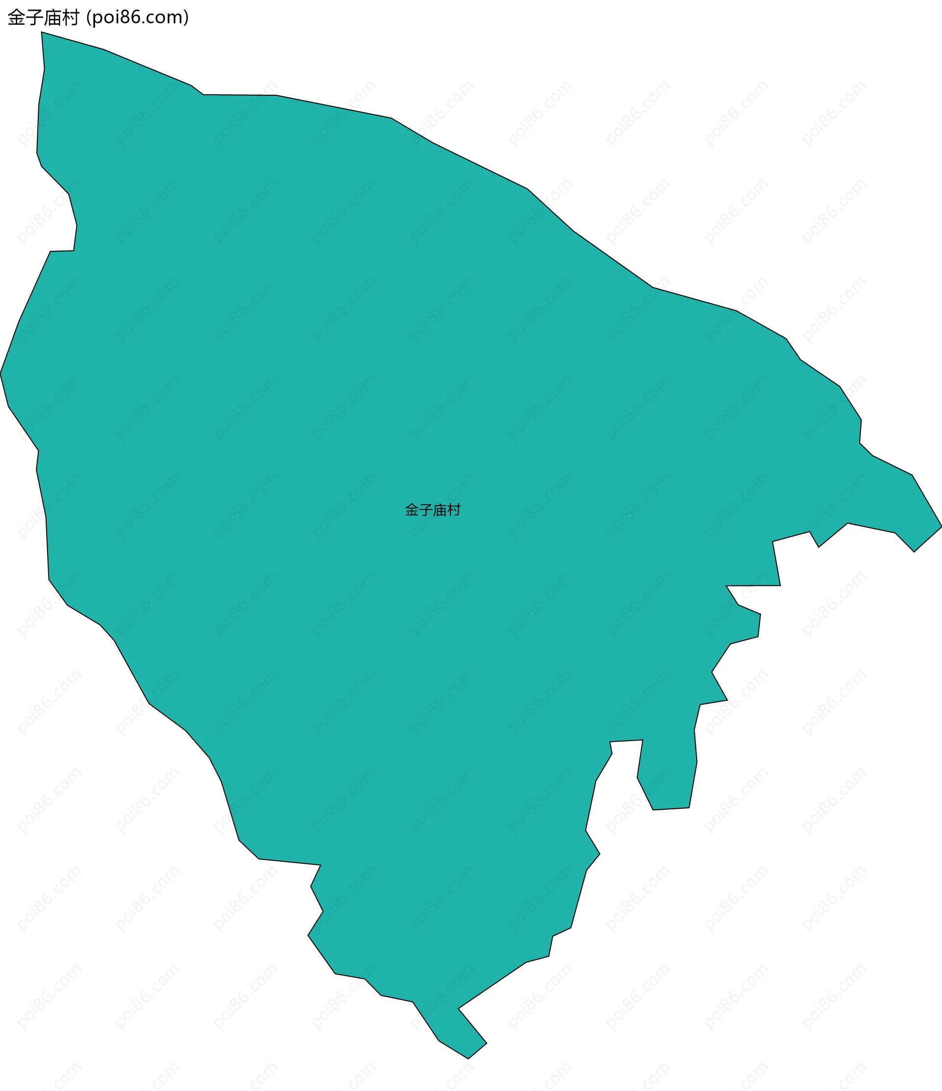 金子庙村边界地图