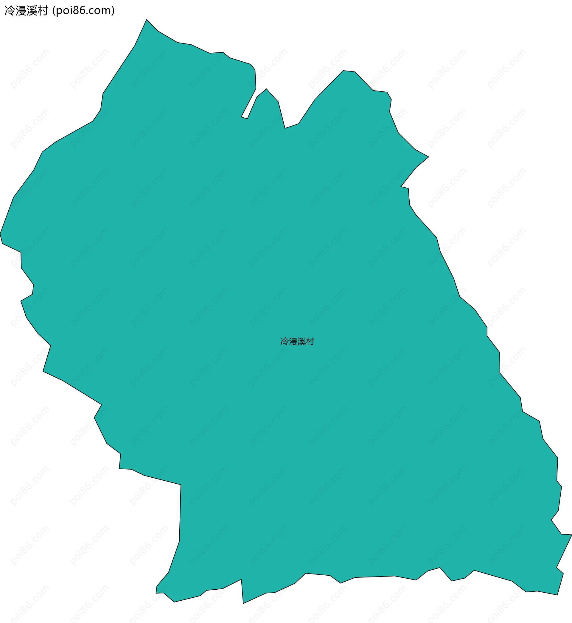 冷浸溪村边界地图
