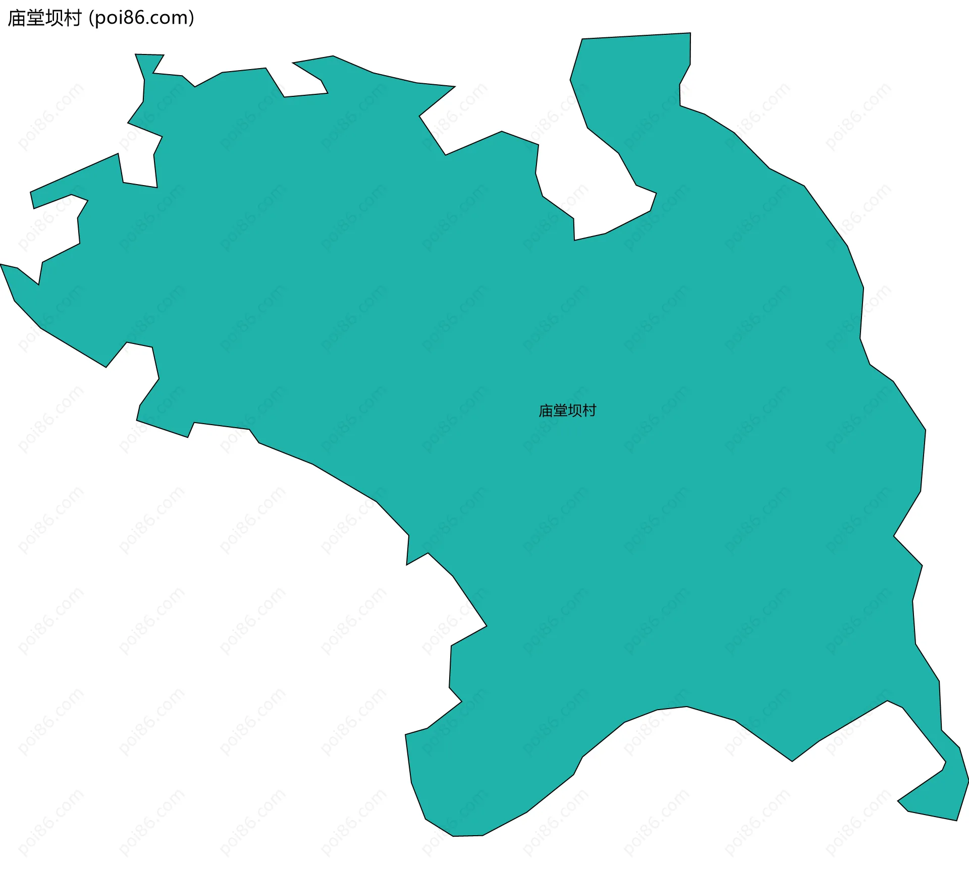 庙堂坝村边界地图