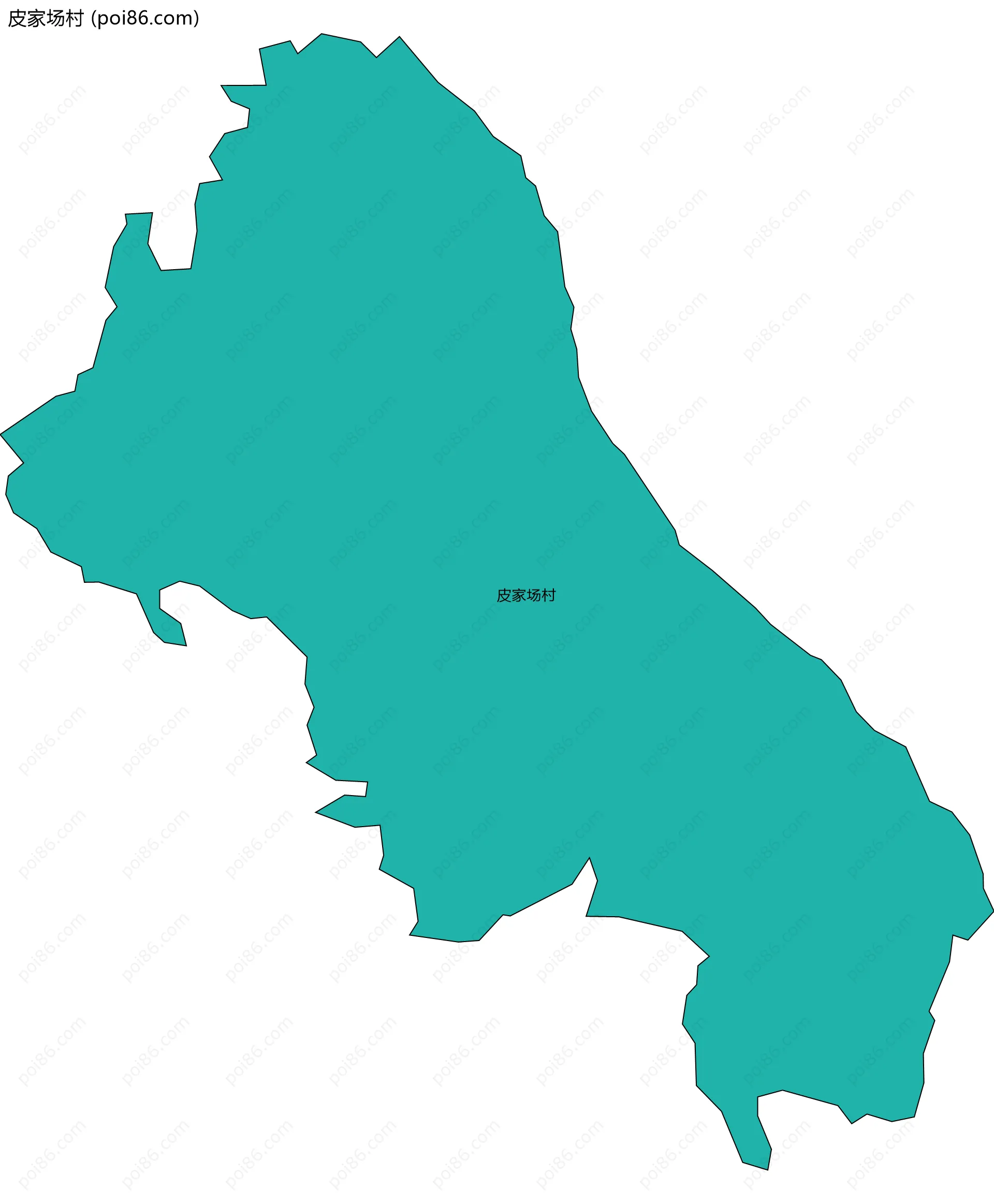 皮家场村边界地图