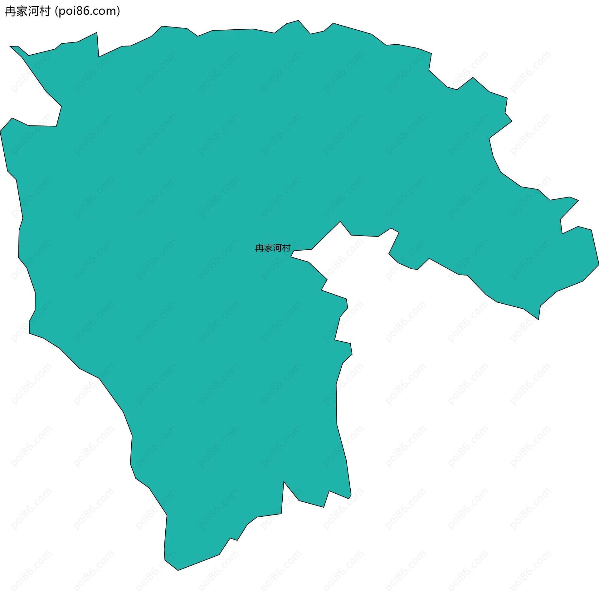 冉家河村边界地图