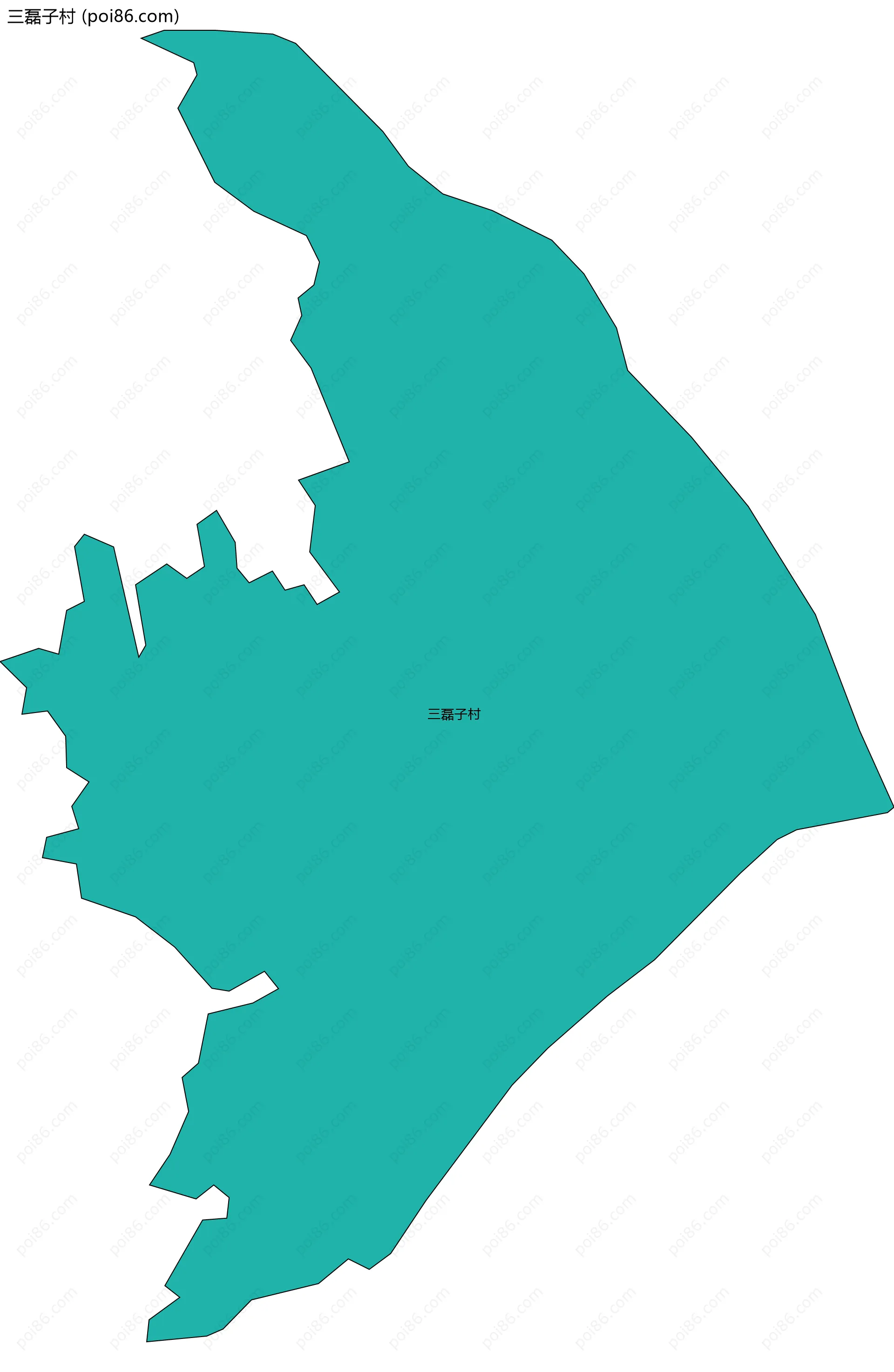 三磊子村边界地图