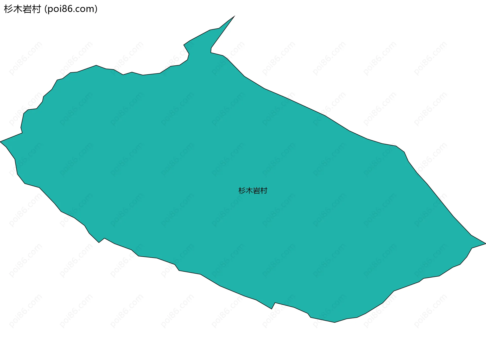 杉木岩村边界地图