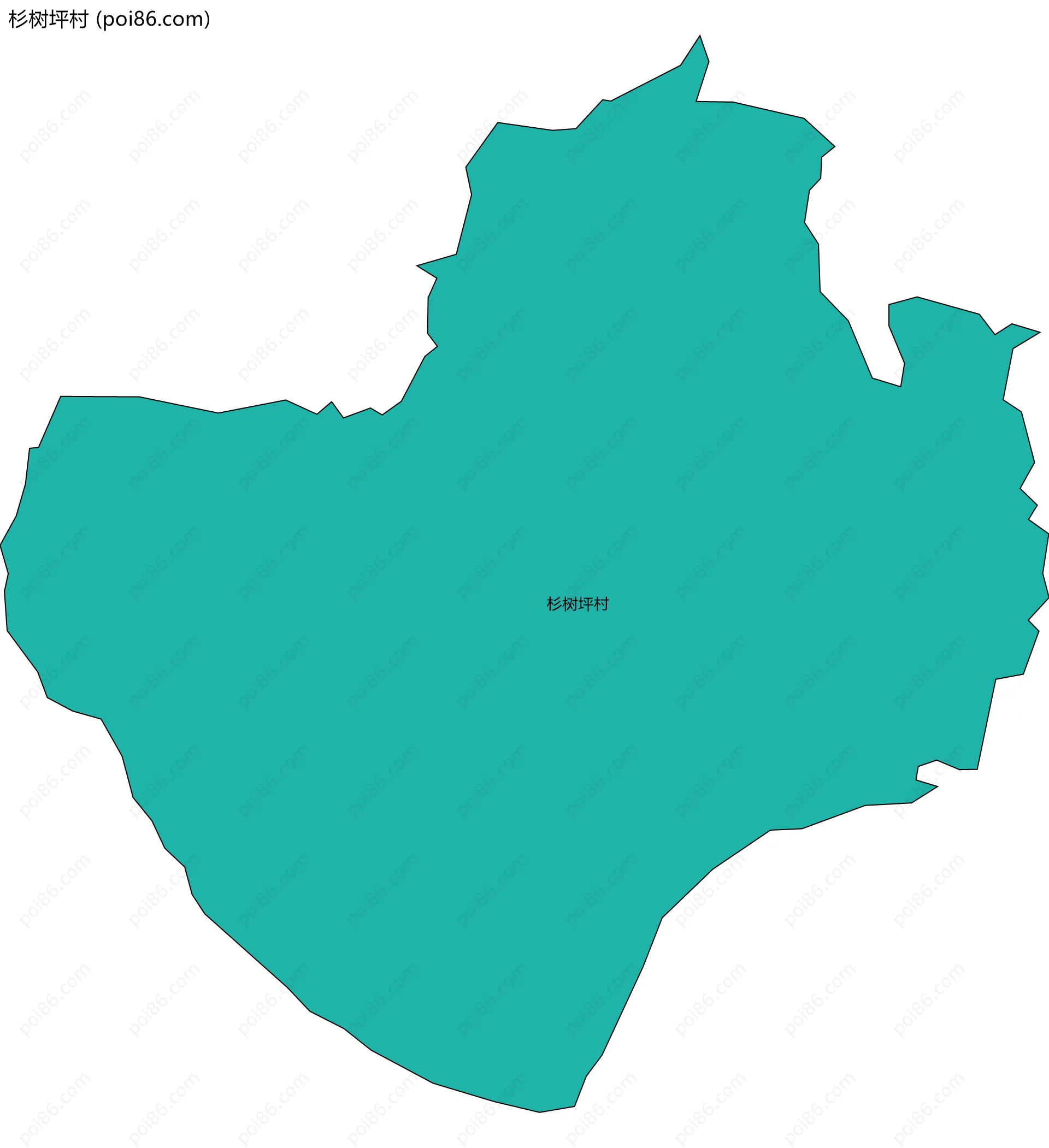 杉树坪村边界地图