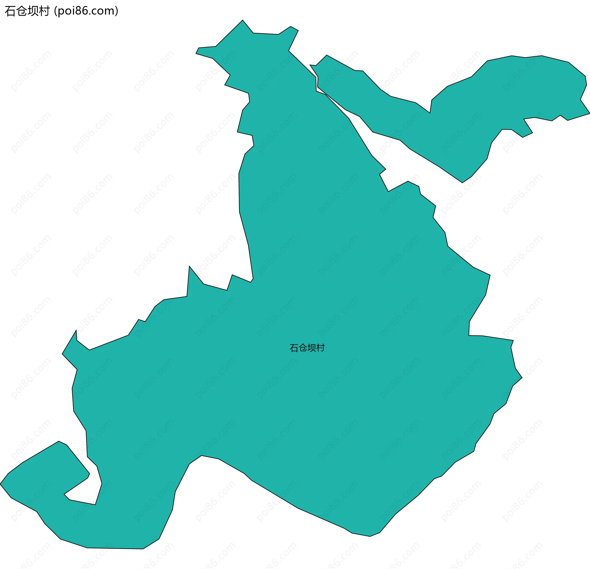 石仓坝村边界地图