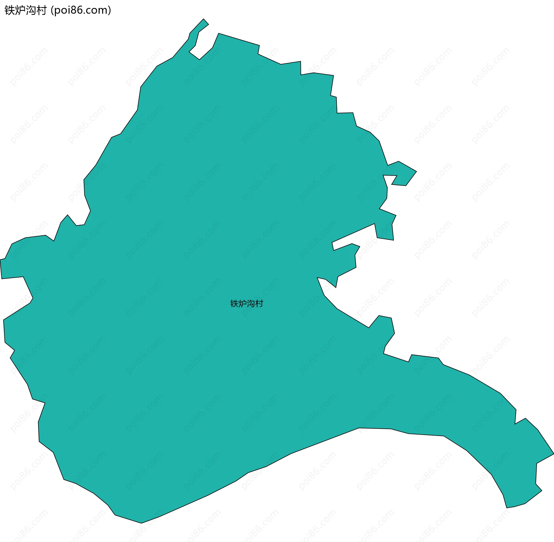 铁炉沟村边界地图