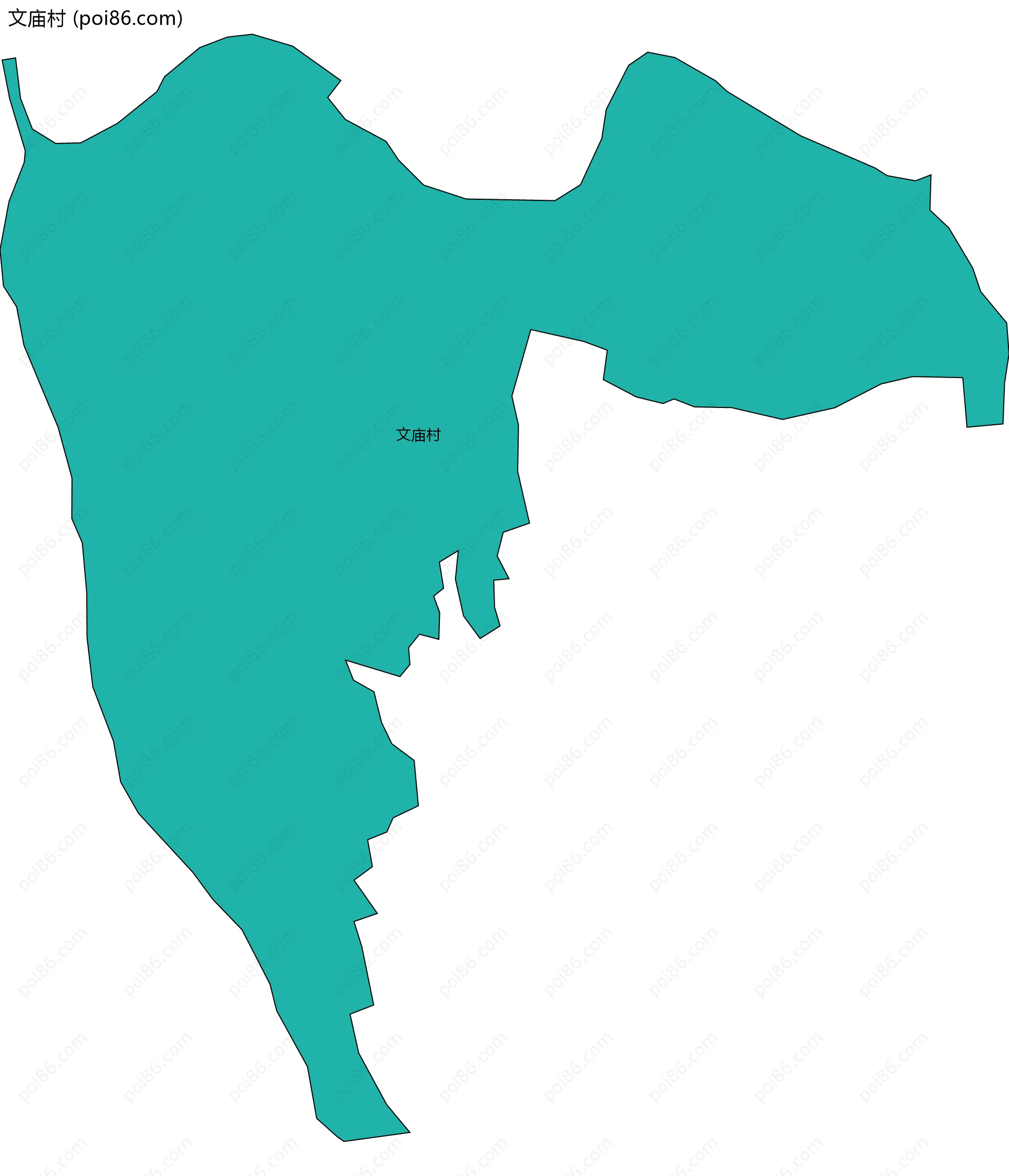 文庙村边界地图