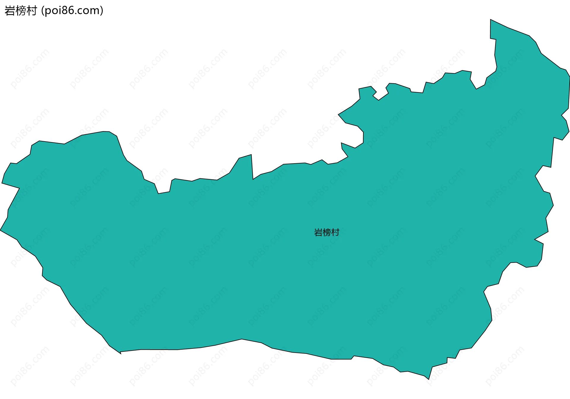 岩榜村边界地图