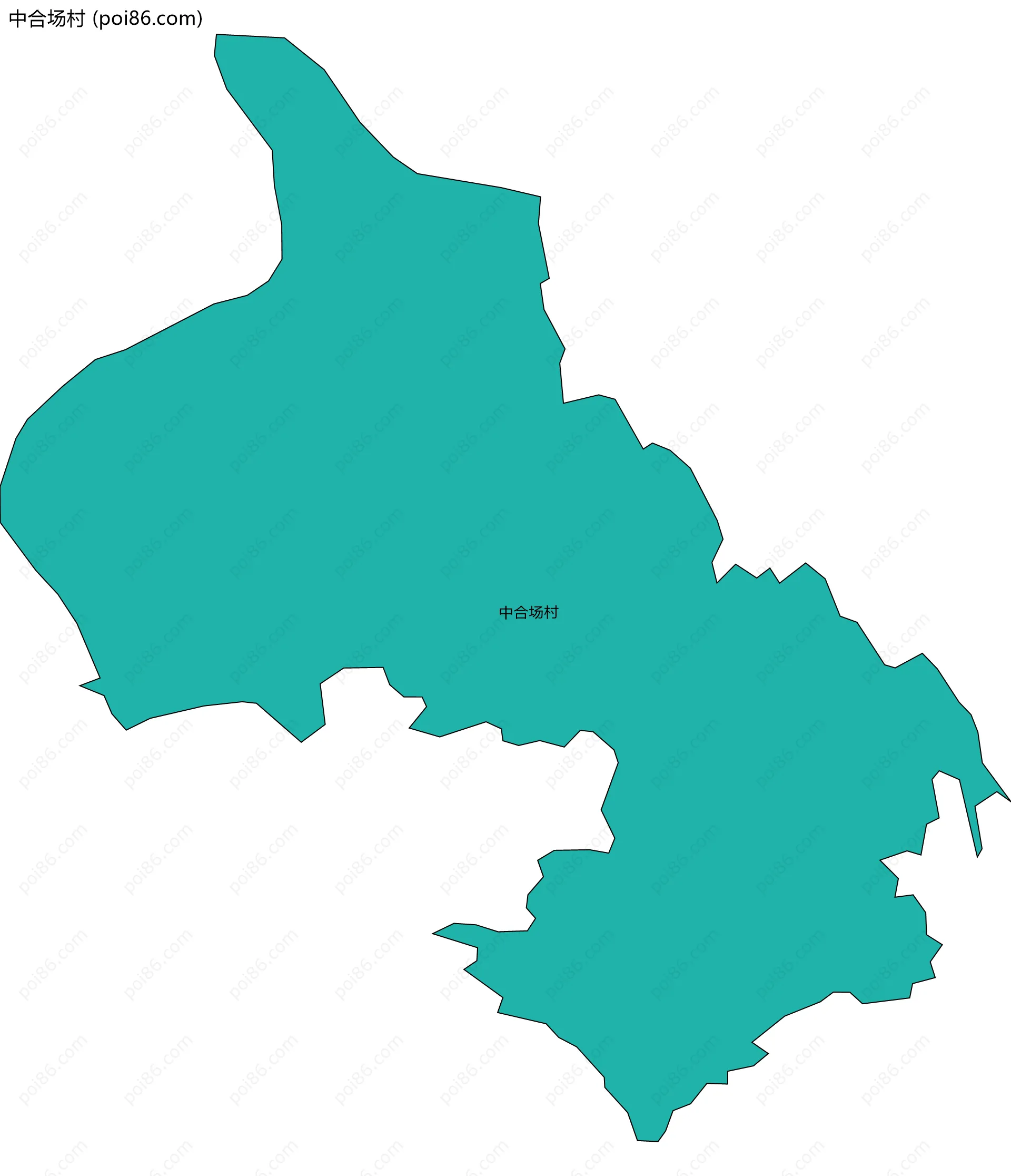 中合场村边界地图