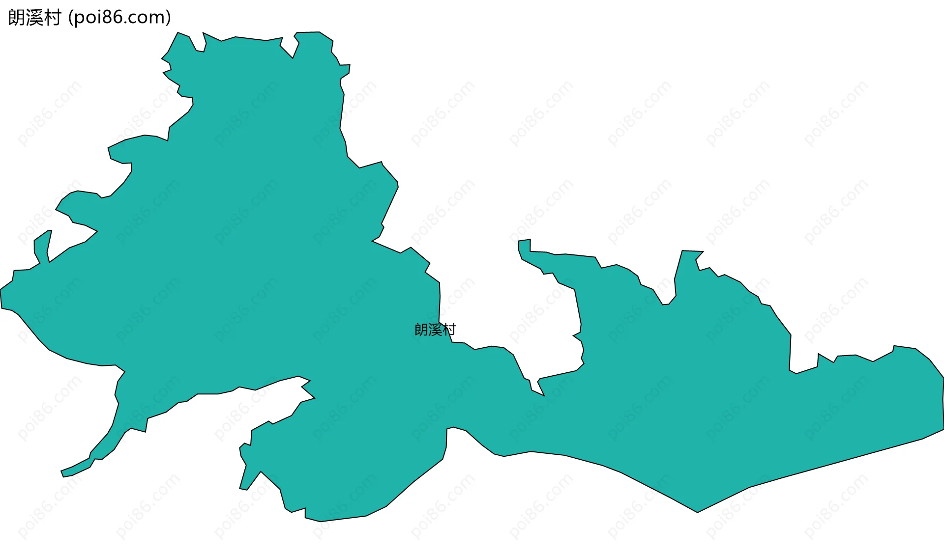 朗溪村边界地图