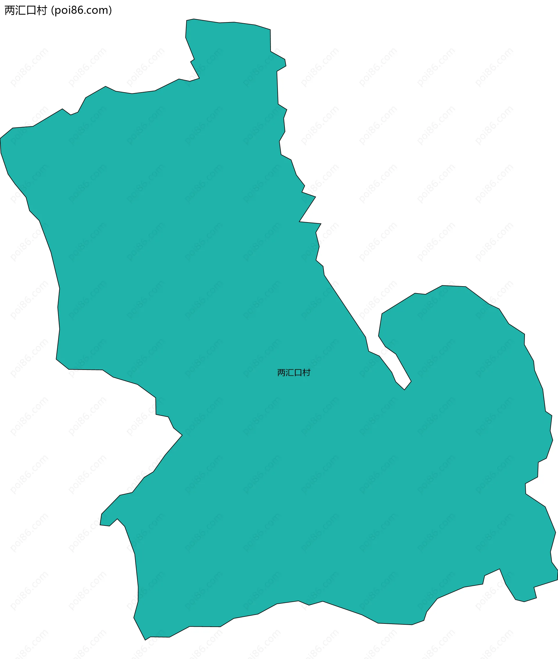 两汇口村边界地图