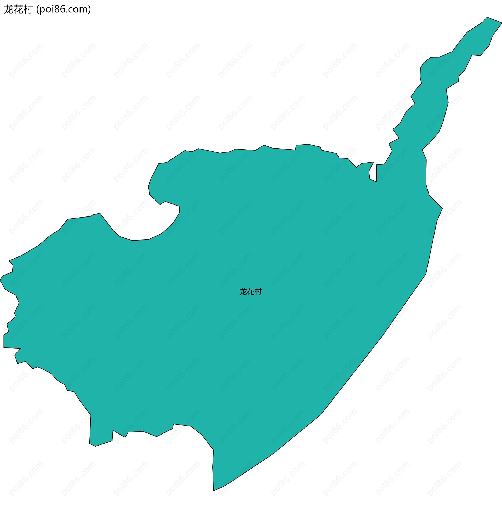 龙花村边界地图
