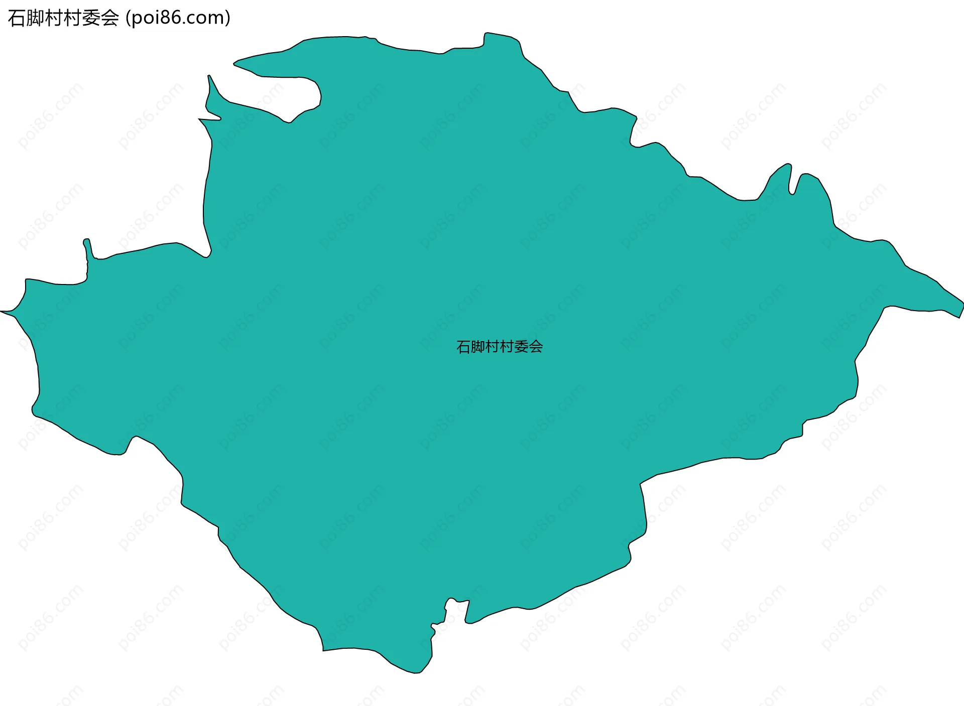 石脚村村委会边界地图