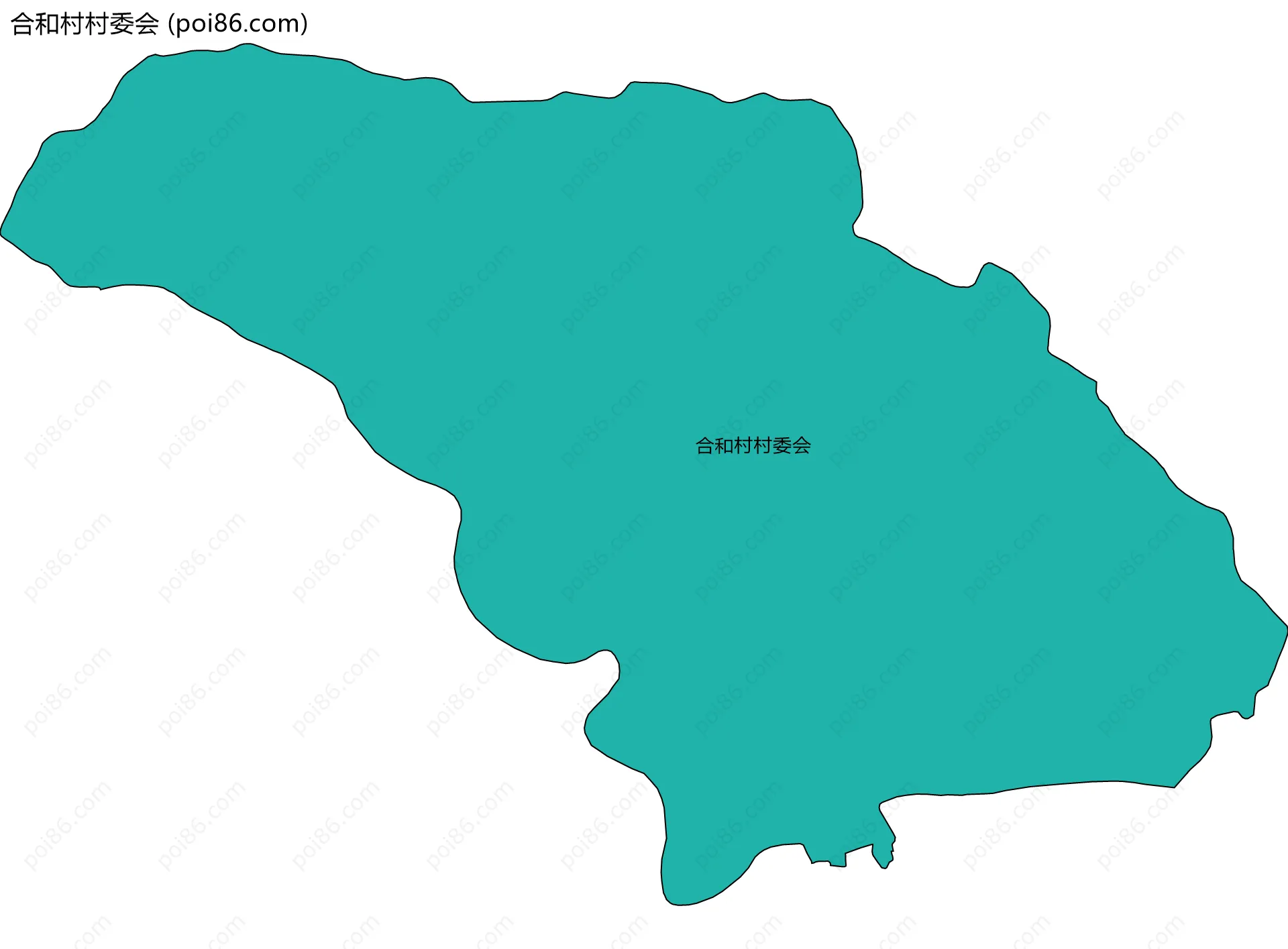 合和村村委会边界地图