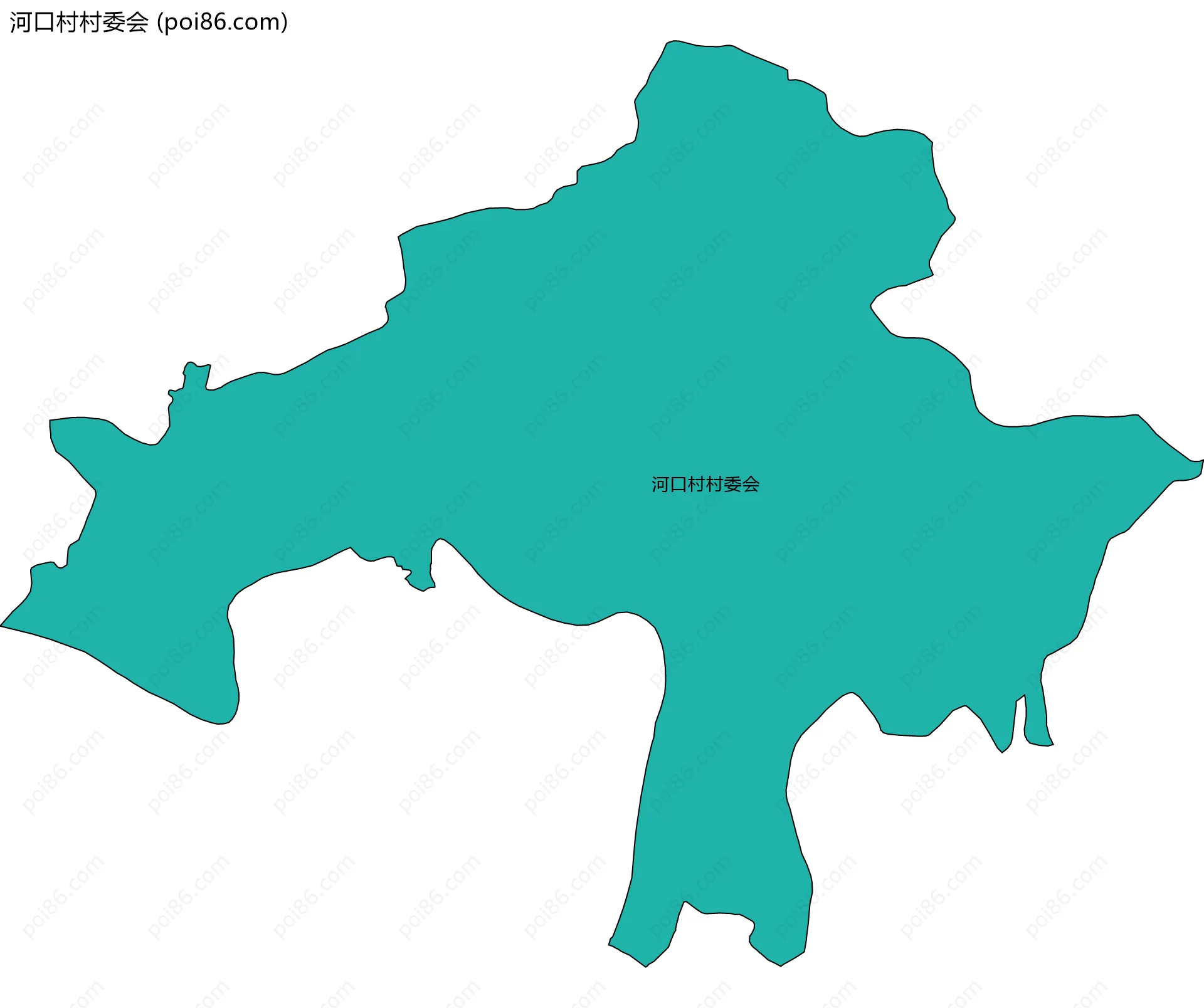 河口村村委会边界地图