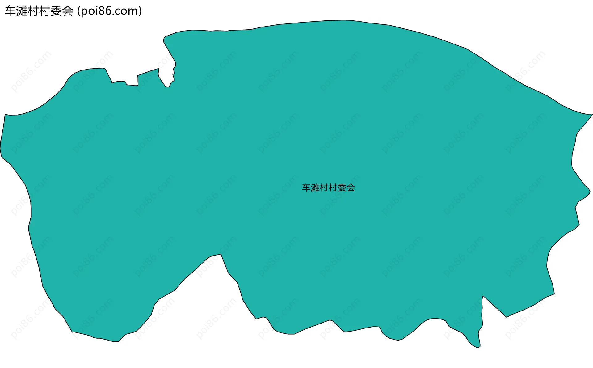 车滩村村委会边界地图
