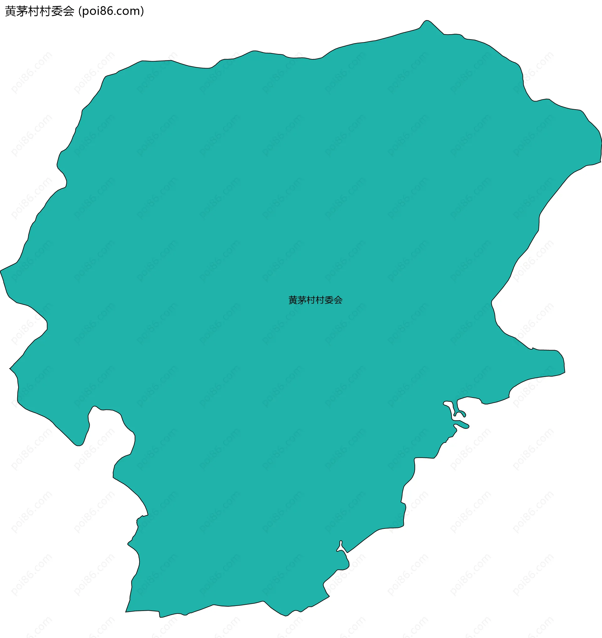 黄茅村村委会边界地图