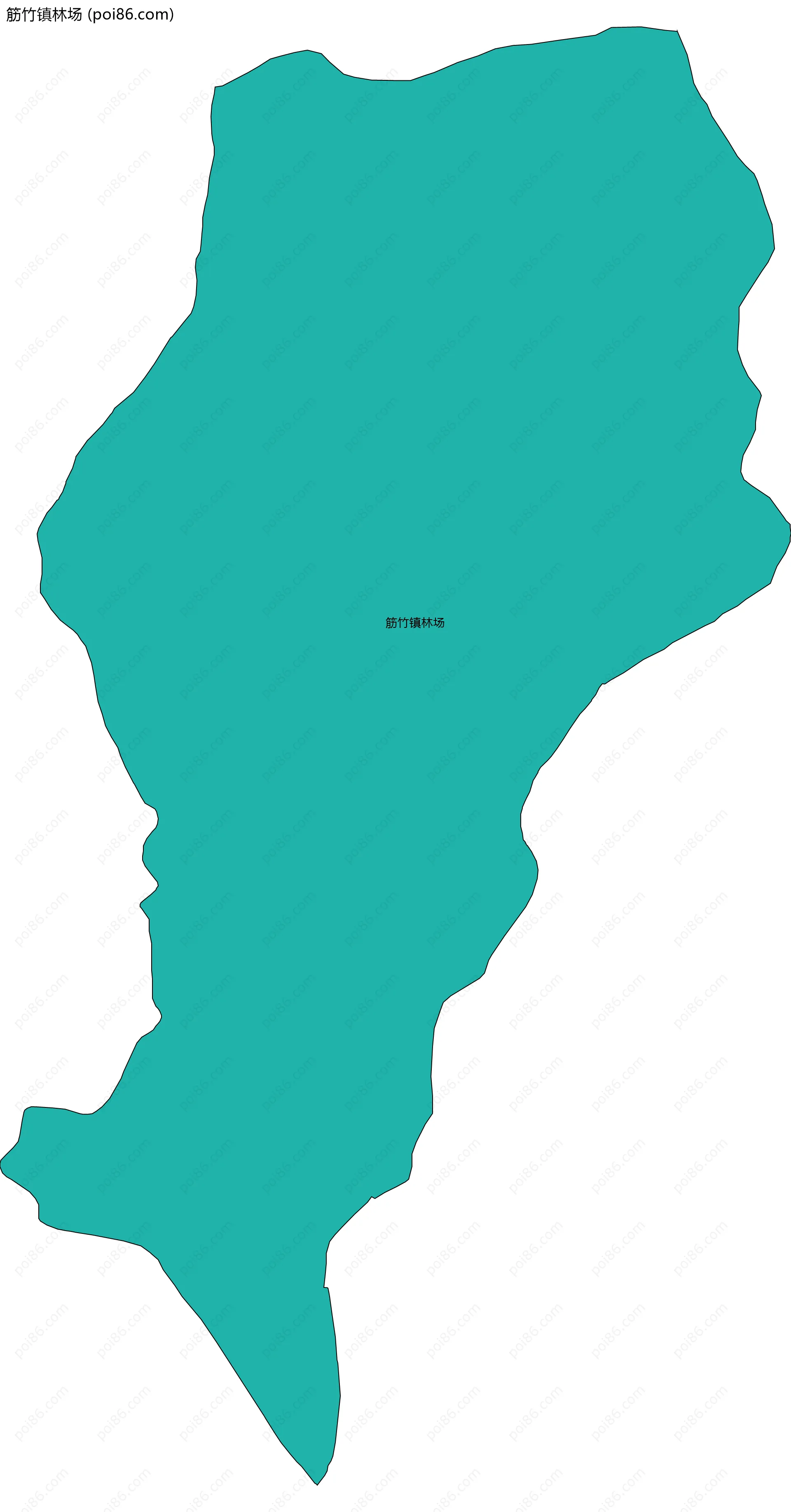 筋竹镇林场边界地图